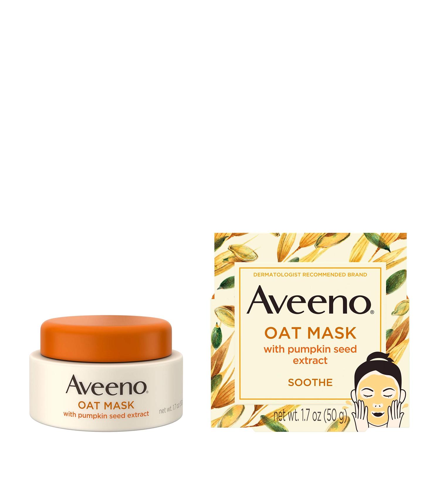 Aveeno Oat Soothing Face Mask with Pumpkin Seed & Feverfew - 0.35 oz | Buy Internationally Online - Buy Online on GoSupps.com