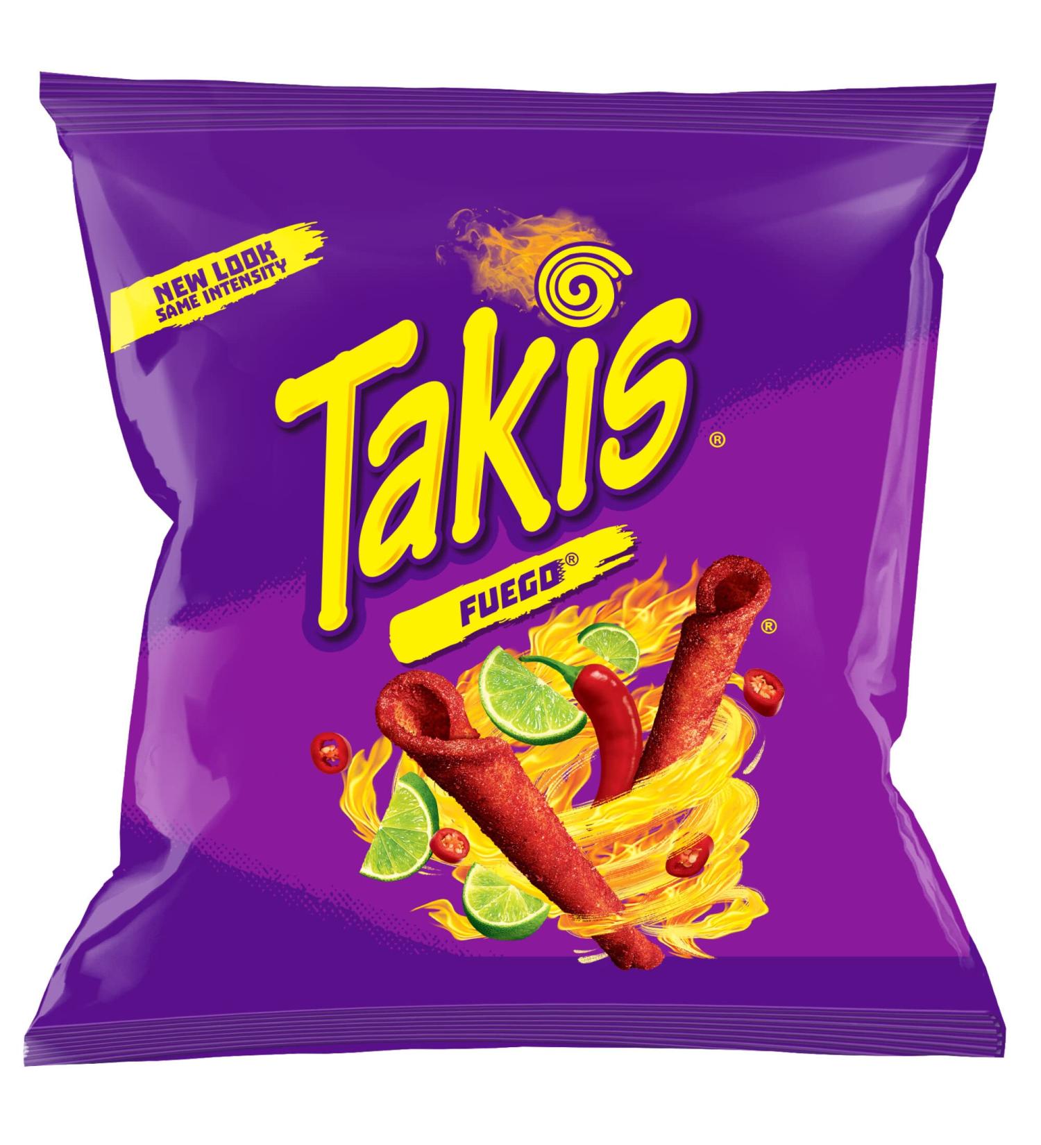 Takis Fuego Hot Chili Pepper & Lime Tortilla Chips - 12 Pack (2 Oz. Bags) | Spicy Snack Treat - Buy Online on GoSupps.com