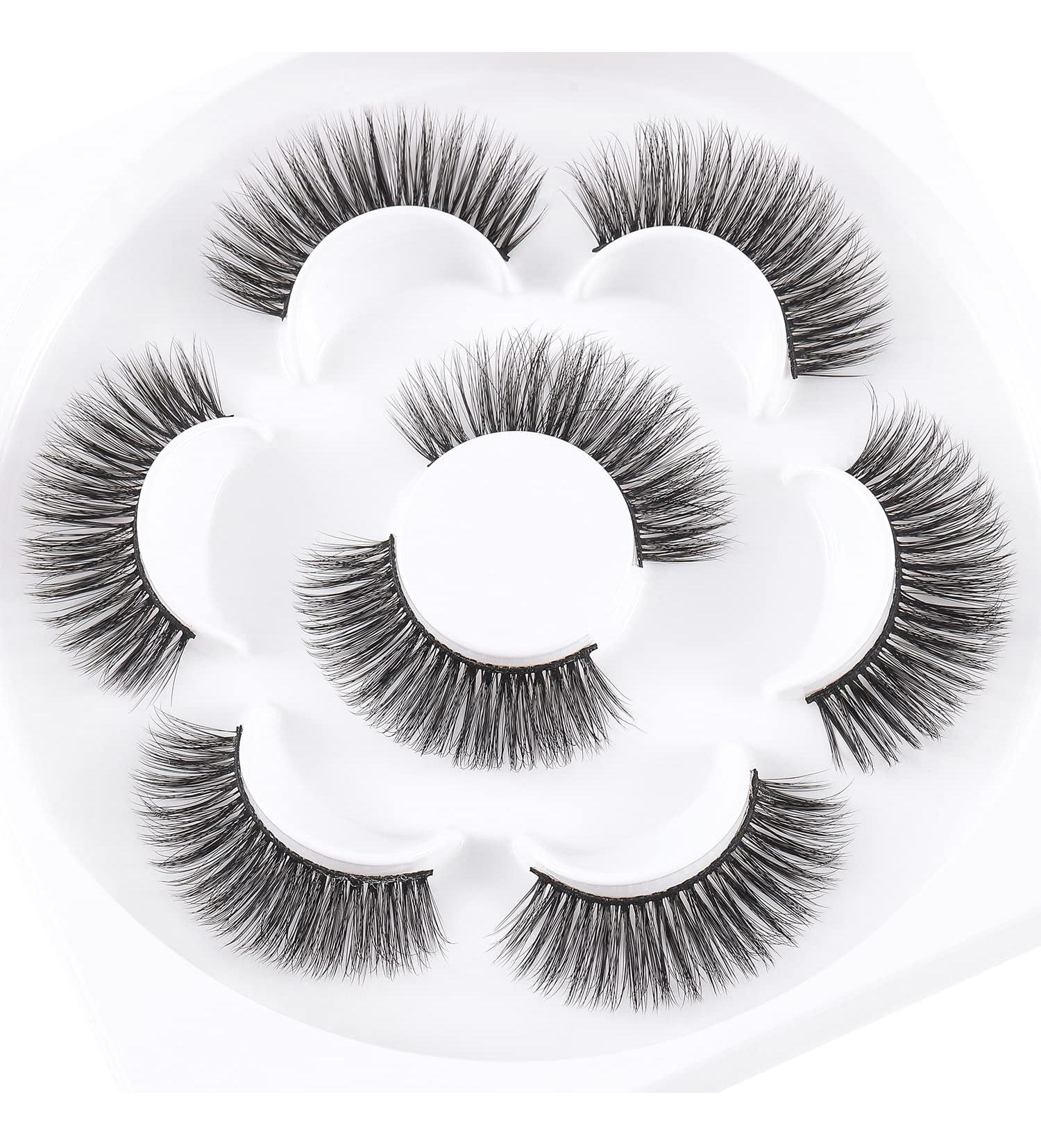 Buy 4 Pairs of Fluffy 7D False Eyelashes - Natural Look International Shipping - Buy Online on GoSupps.com