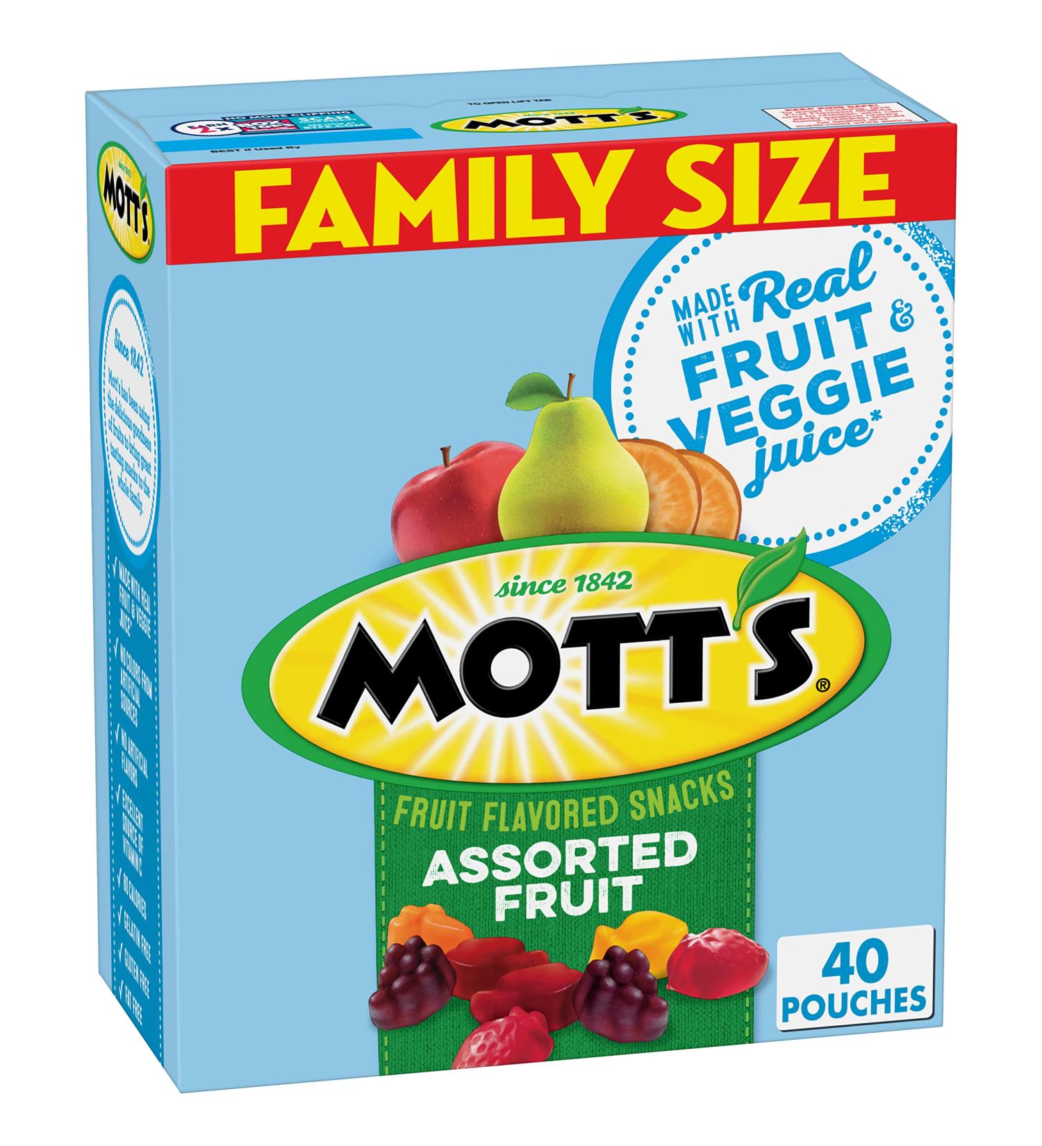 Mott's Medleys Assorted Fruit Snacks 40-0.8oz Packets | Gluten Free Family Size Bulk | 32oz Net Weight - Buy Online on GoSupps.com
