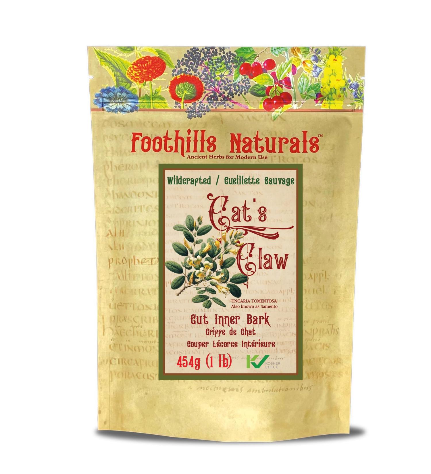 Foothills Naturals Cat's Claw Cut Inner Bark 454g Cut Pure and Natural - Buy Online on GoSupps.com