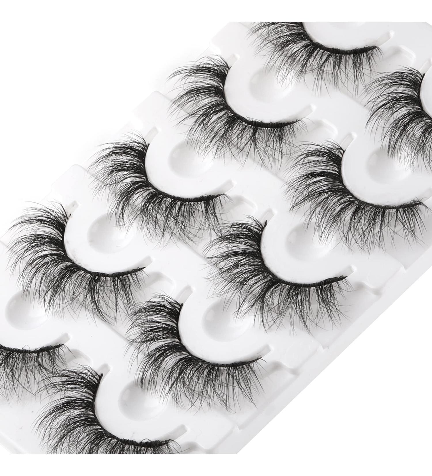 Shop Alicrown 5 Pairs Wispy Natural Faux Mink False Eyelashes - Soft, Fluffy & 5D Volume - Buy Online on GoSupps.com
