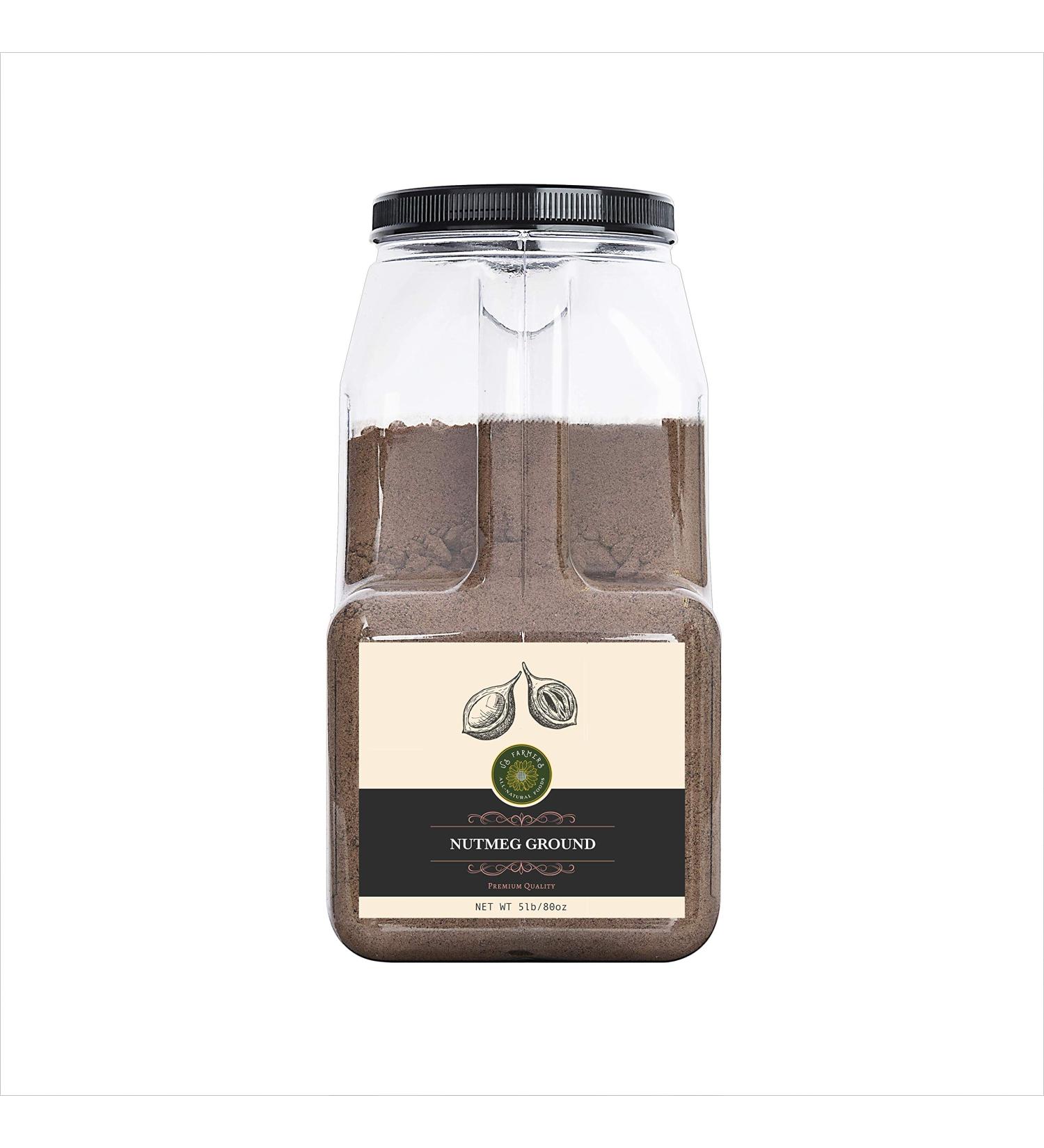 US-FARMERS Natural Premium Quality 5 LB Nutmeg Ground - Organic Spice for Baking and Cooking - Buy Online on GoSupps.com