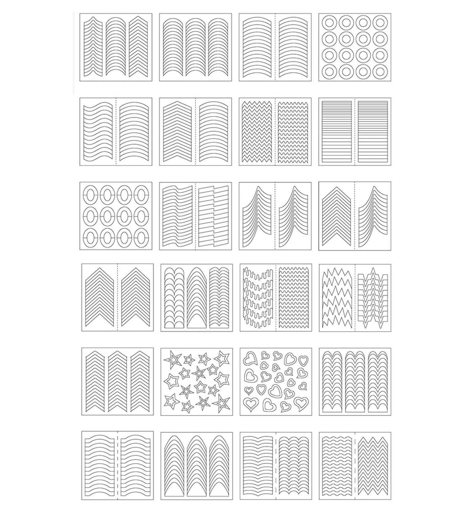 24-Sheet French Nail Sticker Self-adhesive Manicure Line Sticker for Nail Art Salon Home French Tip Guides Stickers D cor Nail Art Accessories - Buy Online on GoSupps.com