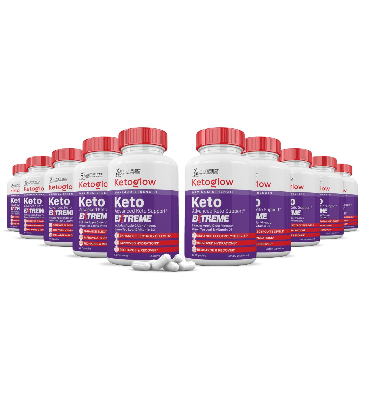 (10 Pack) Keto Glow Keto ACV Extreme Pills 1675MG Keto Support Blend Alternative to KetoGlow Keto Gummies Includes Apple Cider Vinegar Extra Virgin Olive Oil Powder Green Tea Leaf 600 Capsules - Buy Online on GoSupps.com