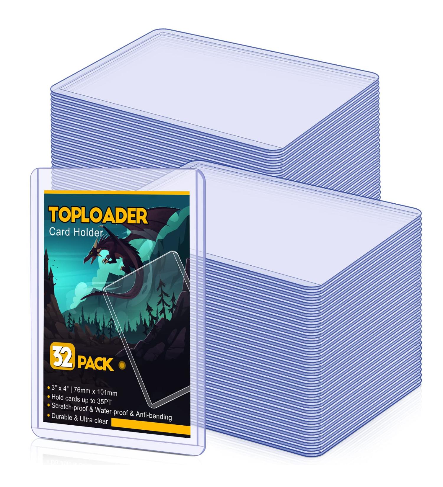 Sooez 35PT Toploader Card Protectors (32 Count) - Hard Plastic Sleeves for Trading Cards and Collectibles - Buy Online on GoSupps.com