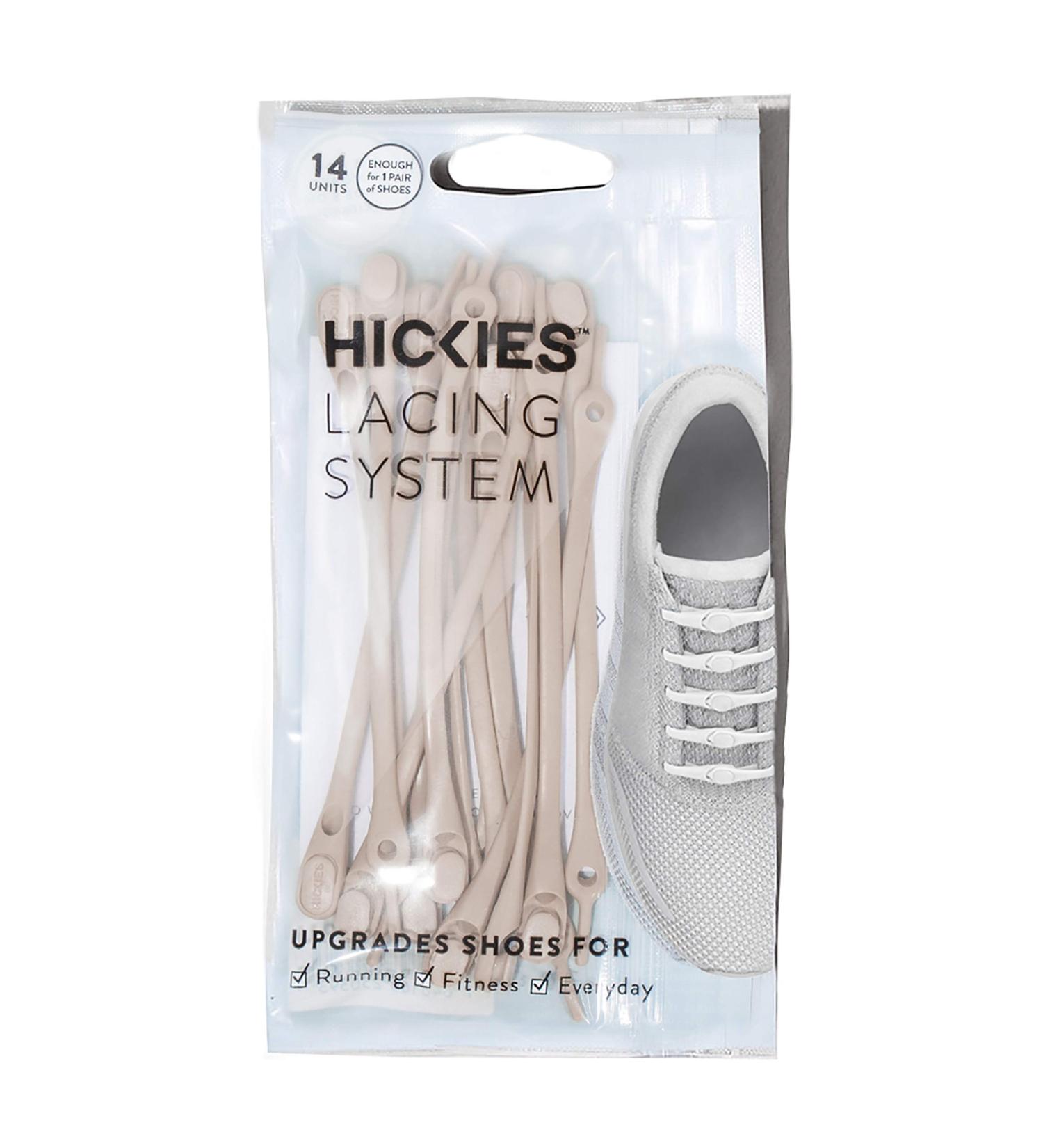 HICKIES Elastic Tie-Free Shoelaces 2.0 - Taupe Tan | Comfortable Versatile No-Tie Laces for Easy Fit - International Shipping Available - Buy Online on GoSupps.com