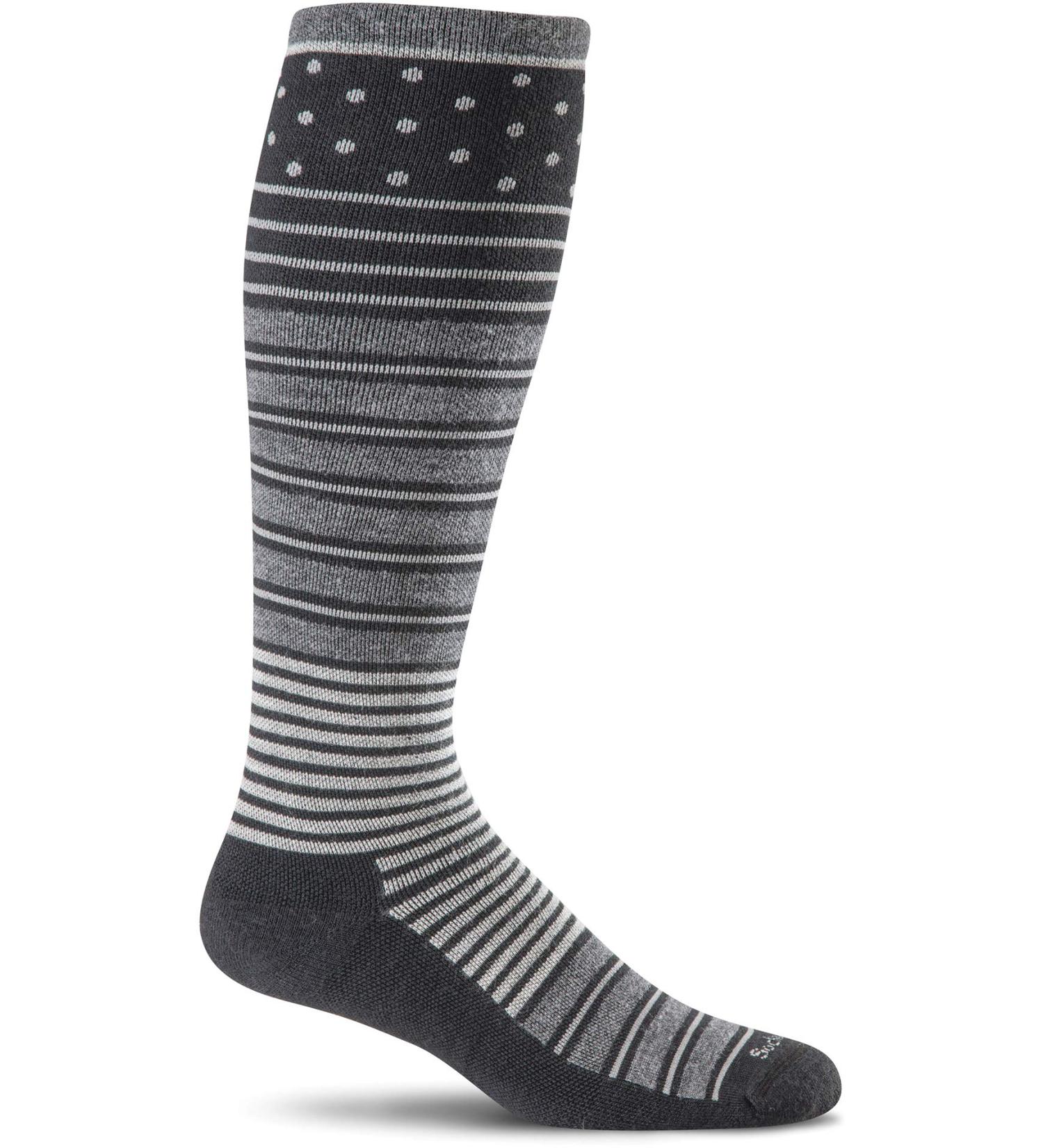 Sockwell Women's Twister Firm (20-30 mmHg) Graduated Compression Socks SM Black