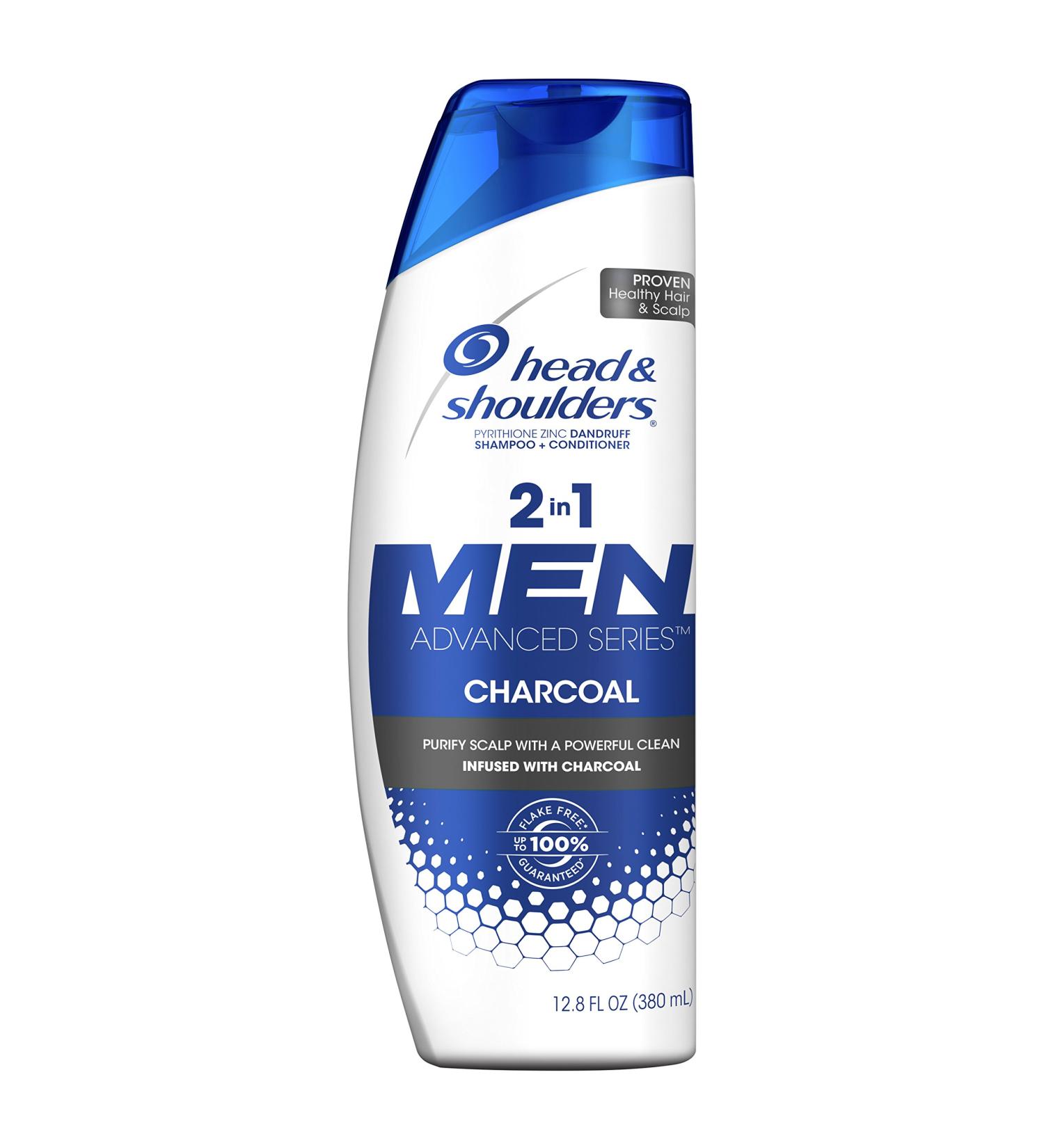 Head & Shoulders Men Advanced Series 2in1 Charcoal Shampoo 12.8 fl oz - Deep Clean & Detox Scalp - Buy Online on GoSupps.com