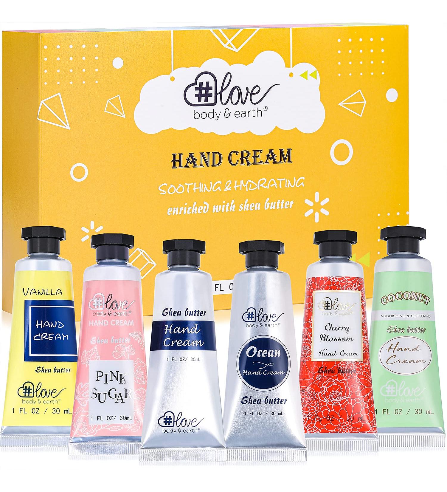 BODY & EARTH LOVE Hand Lotion Set - Pack of 6 Hand Cream Gift Sets for Women - Holiday Gift for Mother's Day, Valentine's Day, Christmas - Orange Scented - Buy Online on GoSupps.com