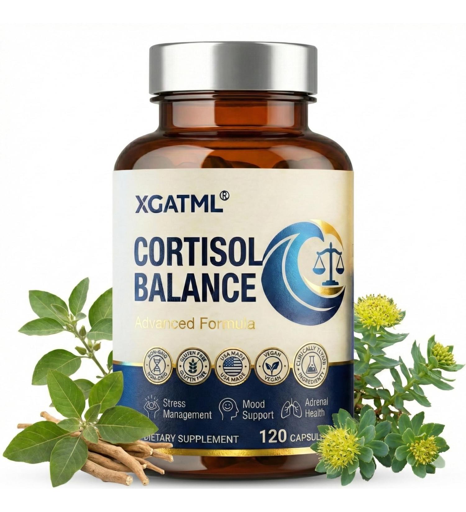 Cortisol Supplements for Women & Men High Strength Formula for Stress Management Mood & Relaxation Vegan Non-GMO Gluten Free 120 Capsules 120 Count (Pack of 1) - Buy Online on GoSupps.com