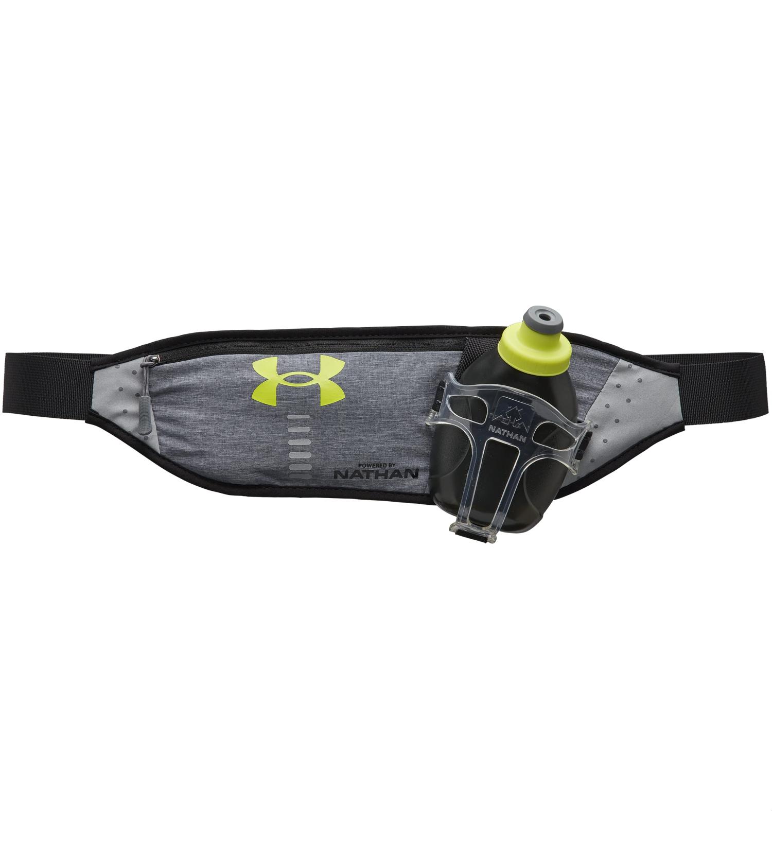 Under Armour Sonic Solo Flask Belt - Grey/Hi Vis Yellow - Buy Online on GoSupps.com