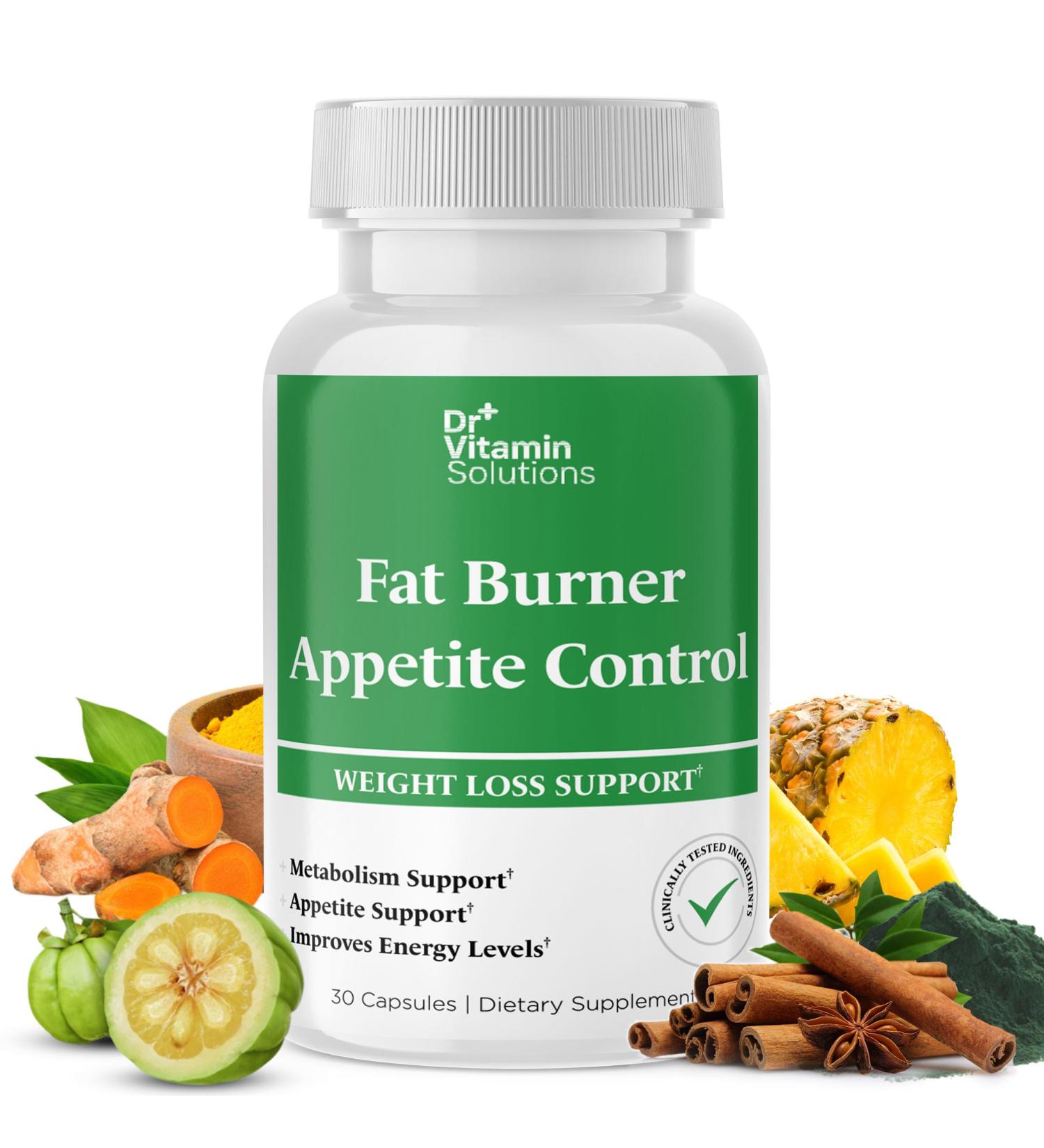 Fat Burner & Appetite Control Weight Loss Supplements for Women & Men - Metabolism Booster w/ L-Carnitine, CLA, Chromium - Appetite Suppressant for Weight Loss - 30 Capsules - Buy Online on GoSupps.com
