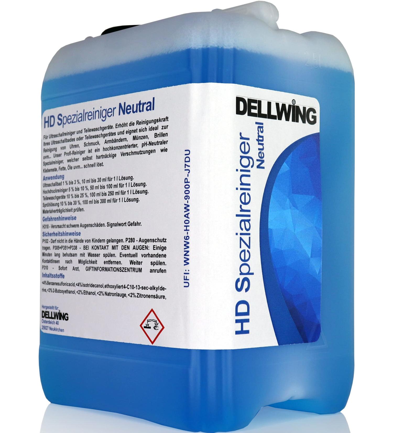 Buy Dellwing HD Special 5L - Ultra-Concentrate Ultrasonic Cleaner for Glasses Jewelry Gold & More | Stubborn Dirt Removal | International Shipping - Buy Online on GoSupps.com