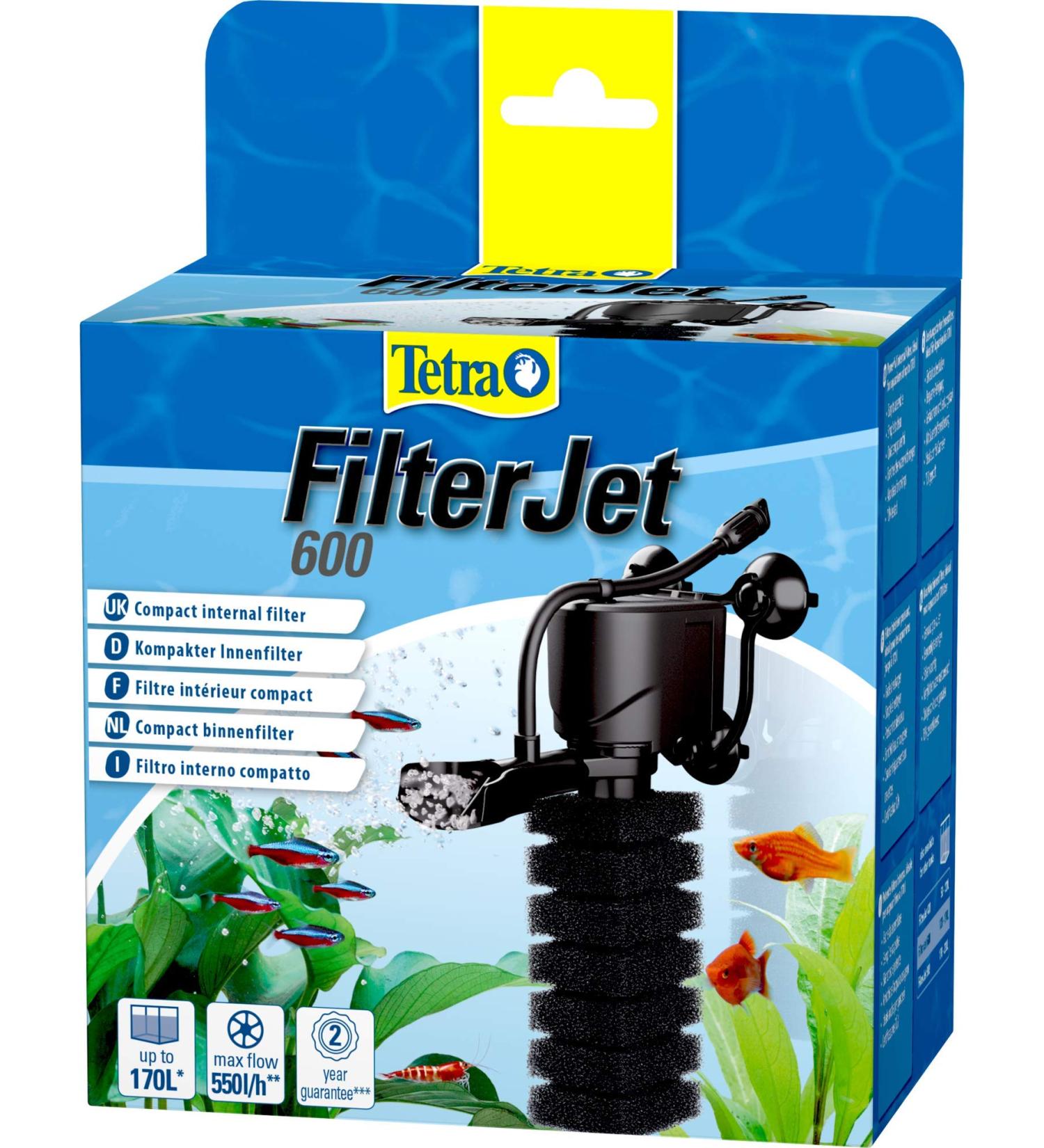 Tetra FilterJet 600 - Powerful Internal Aquarium Filter with Oxygen Enrichment for Tanks up to 170L - Buy Online on GoSupps.com