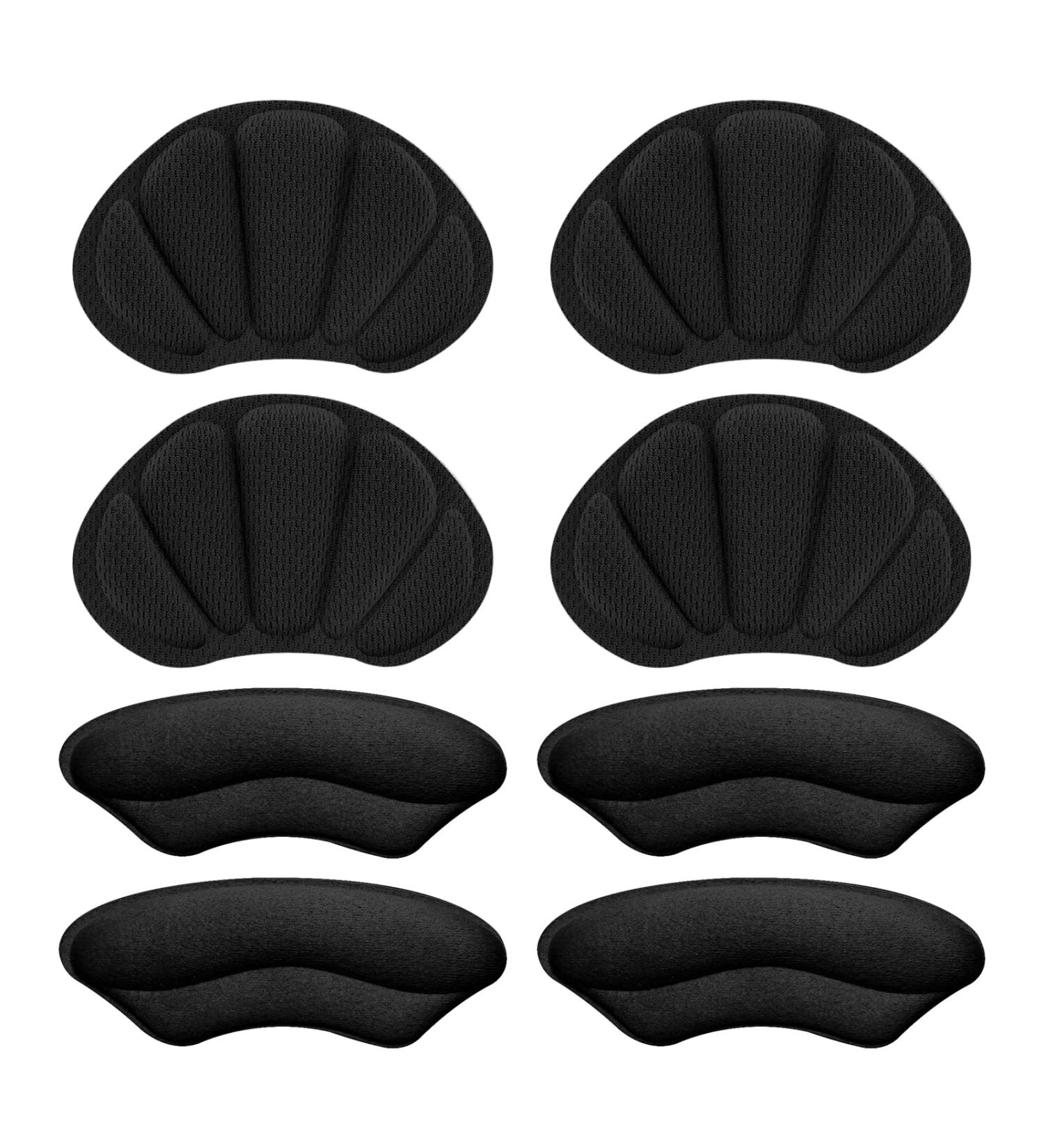 Sibba 4 Pairs High Heels Cushion Pads and Heel Grips for Shoes - Prevent Slipping and Blisters - Black - Buy Online on GoSupps.com