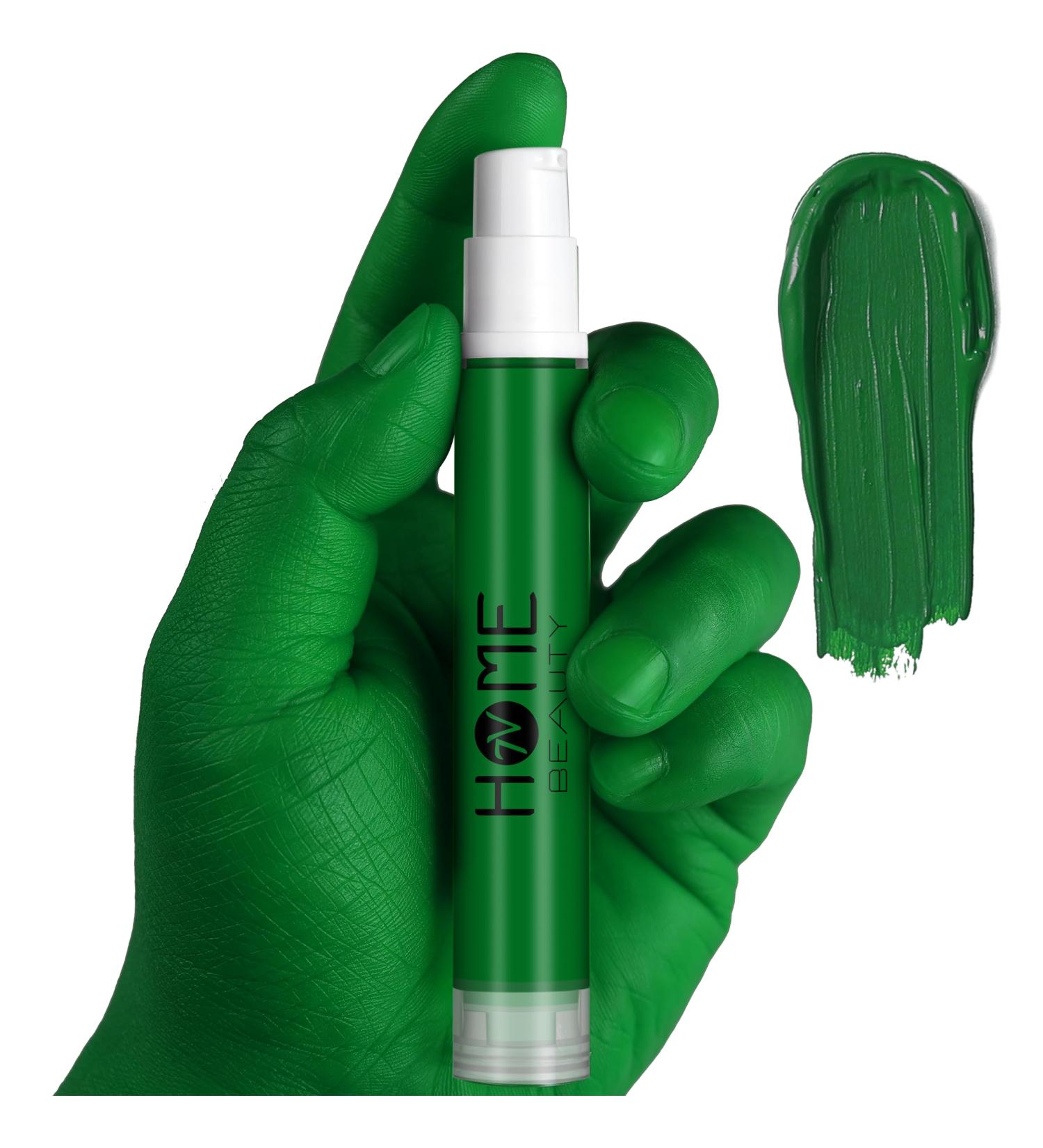Green Face Body Paint - Washable Matte Liquid Foundation for Halloween & SFX Makeup (0.5 fl. oz) - International Shipping Available - Buy Online on GoSupps.com