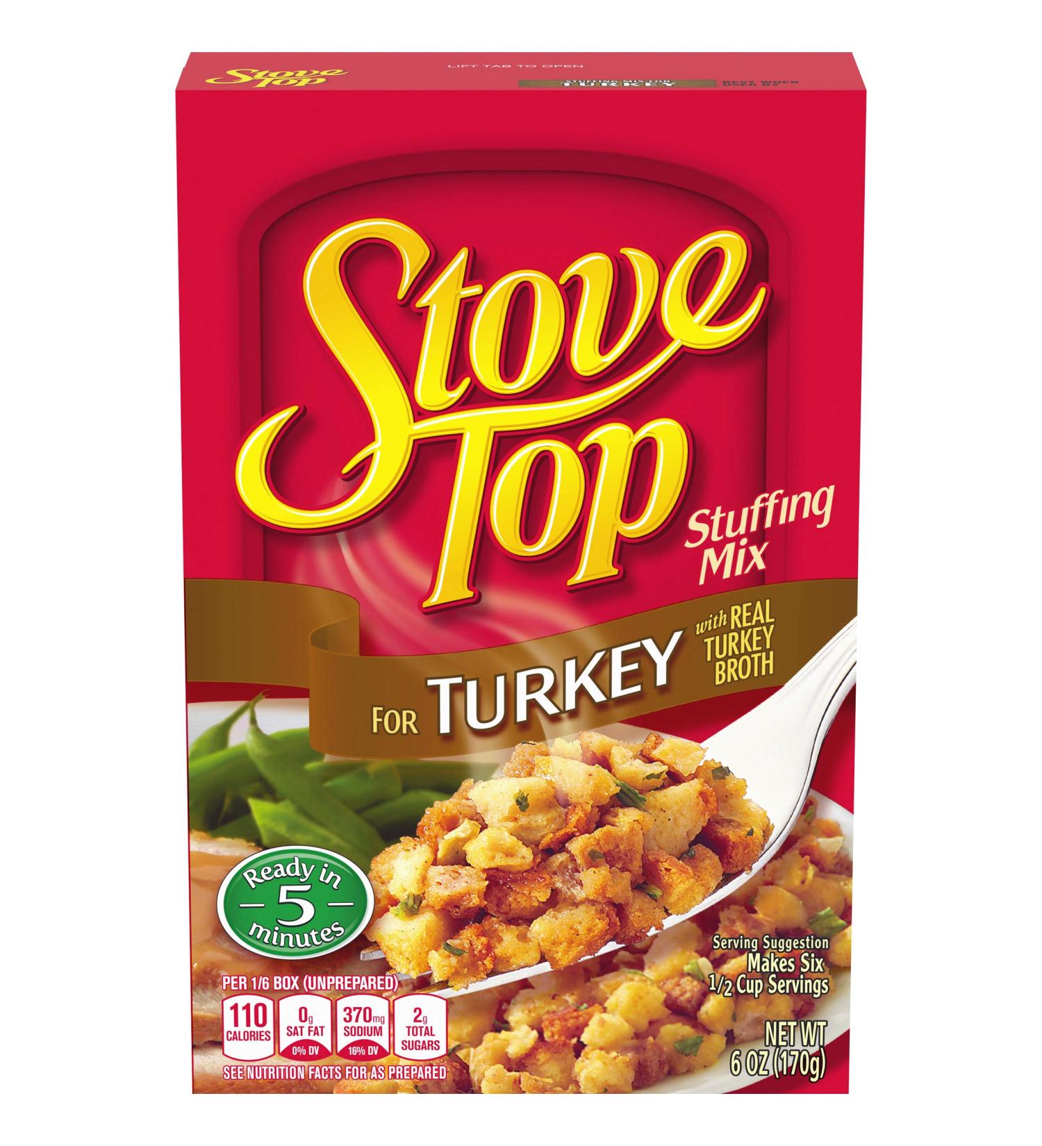 Stove Top Turkey Stuffing Mix - 6 oz Box | Delicious Holiday Side Dish - Buy Online on GoSupps.com