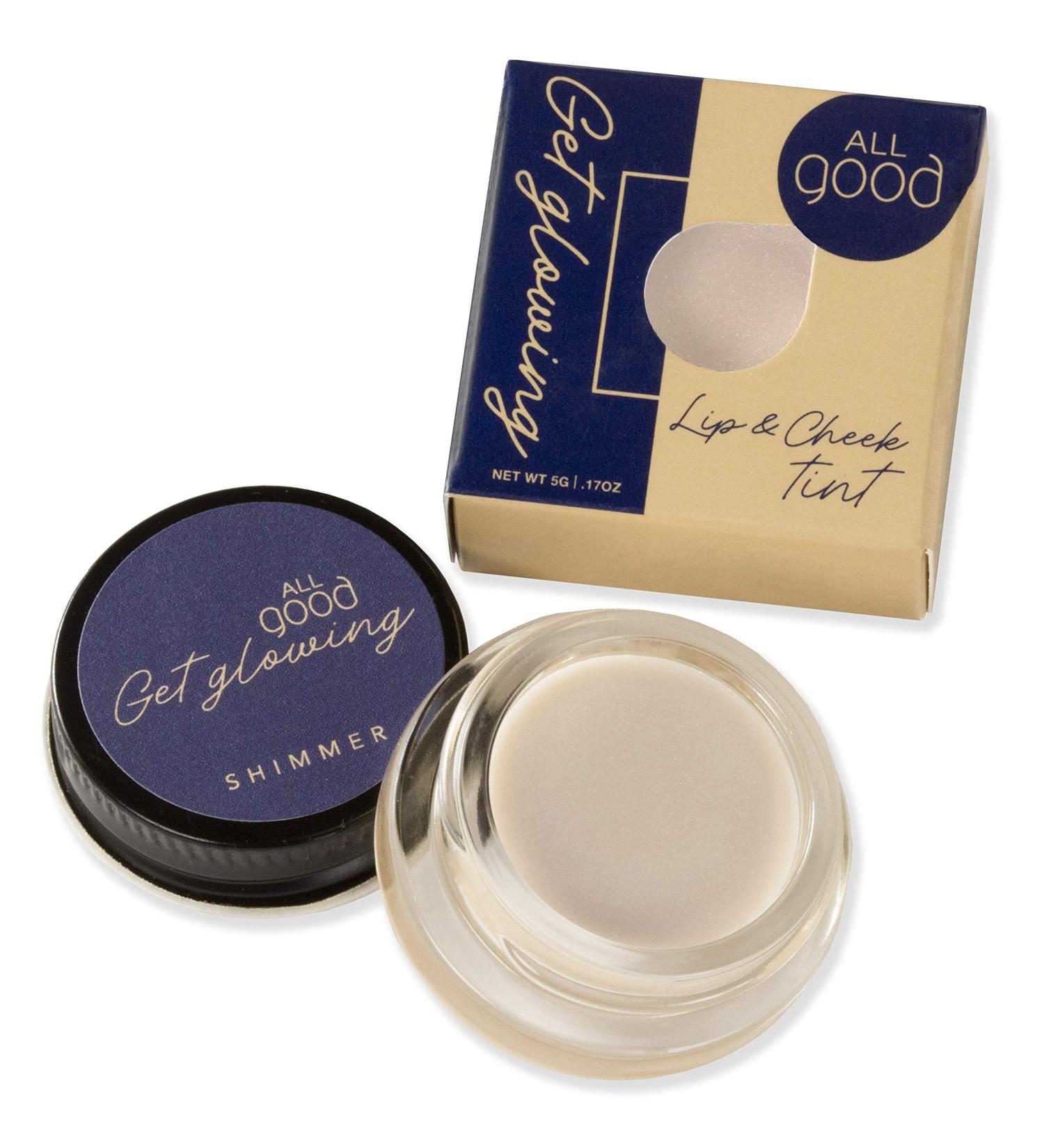 All Good Get Glowing Lip & Cheek Highlighter - Vegan Mineral Face Makeup - Organic Botanical Ingredients - Buy Online on GoSupps.com