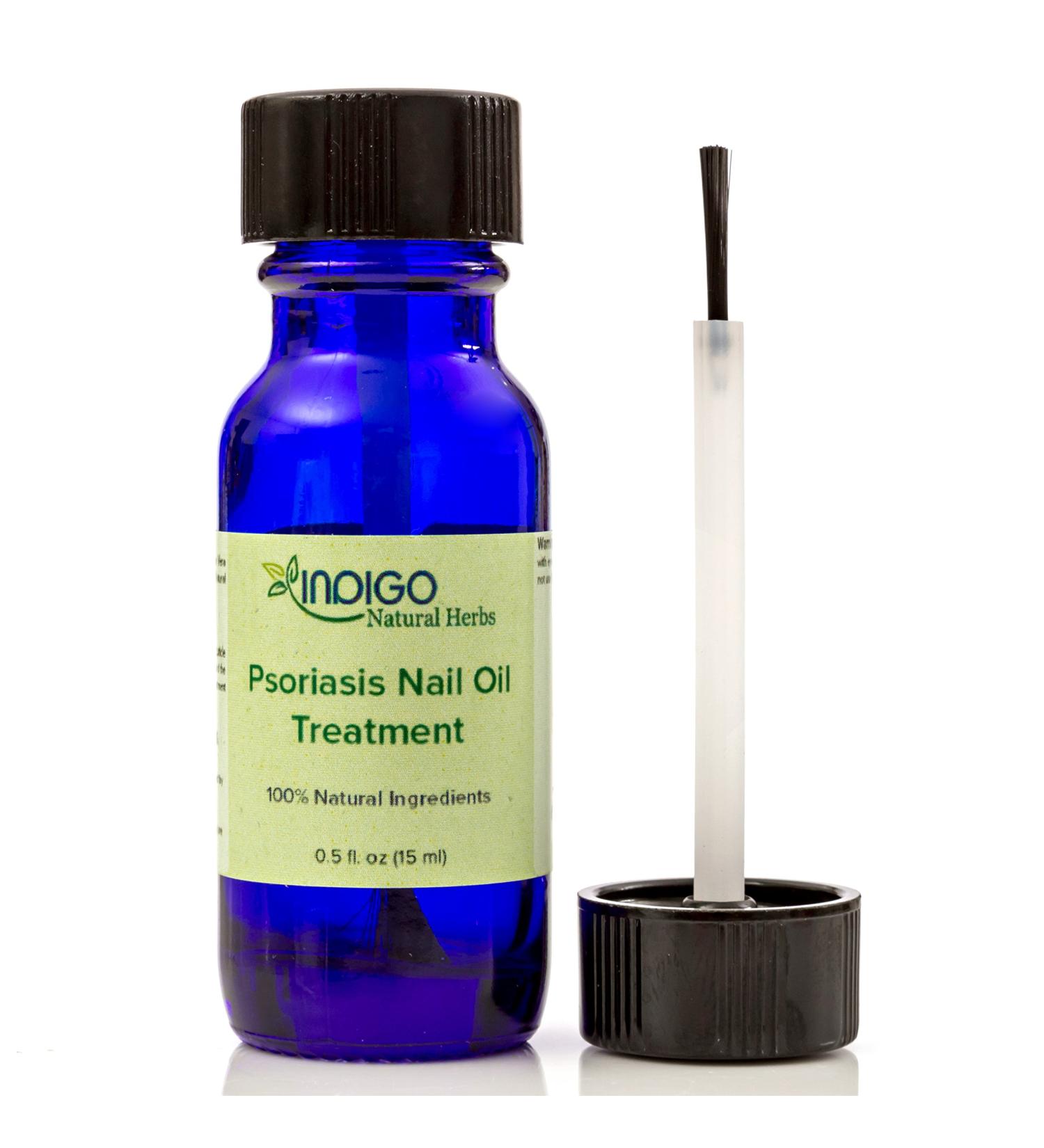 Indigo Natural Herbs Psoriasis Nail Oil Care - Repair and Strengthen Nails - Relief for Chapping, Cracking, and Fungus - 15ml/0.5 Fl Oz - Buy Online on GoSupps.com