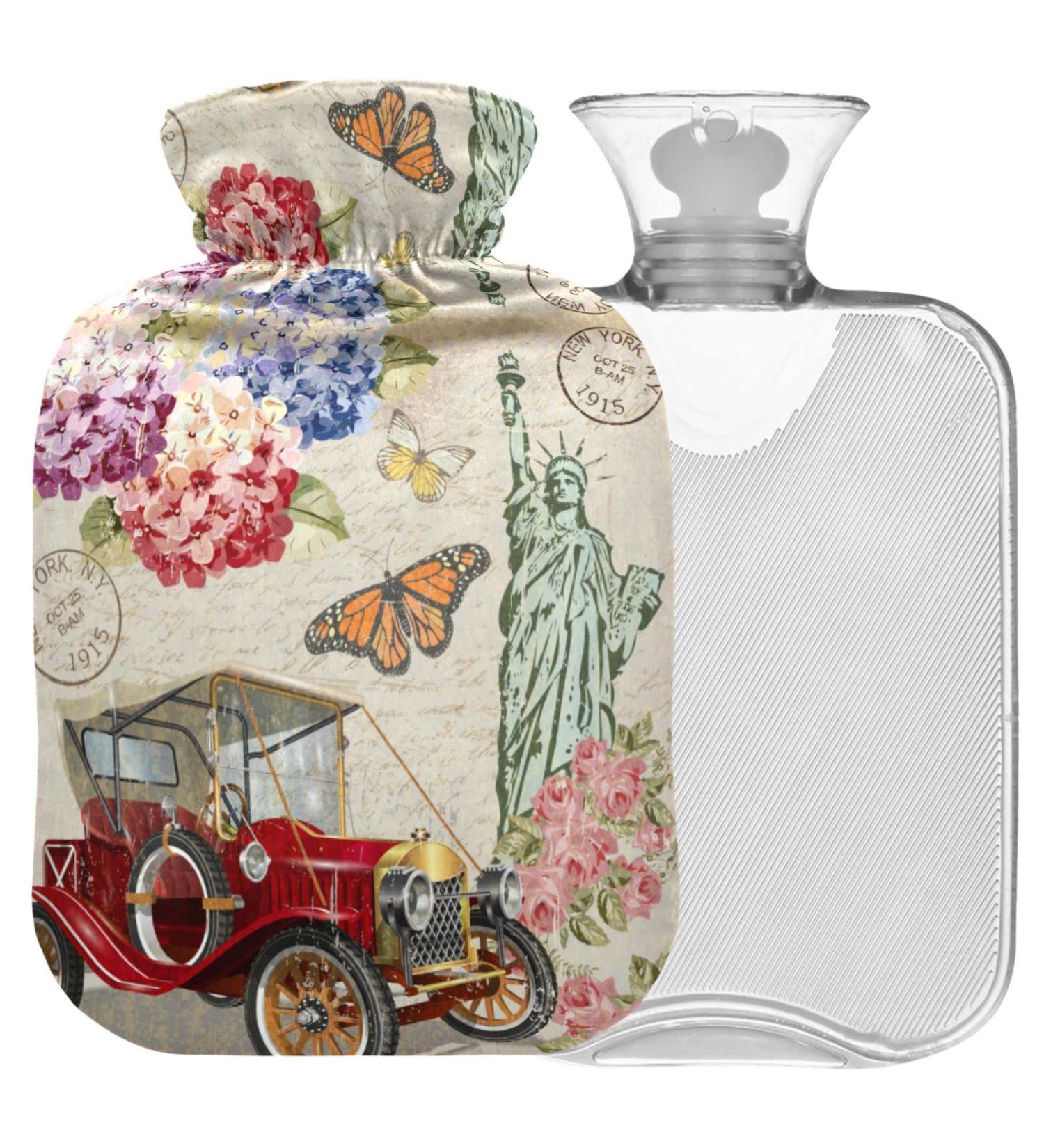 Buy Naanle Butterfly Freedom 1L Heat Bottle Transparent Hot Water Bottle for Pain Relief & Therapy | Ideal for Bed Hand Foot Heat Relief - Buy Online on GoSupps.com