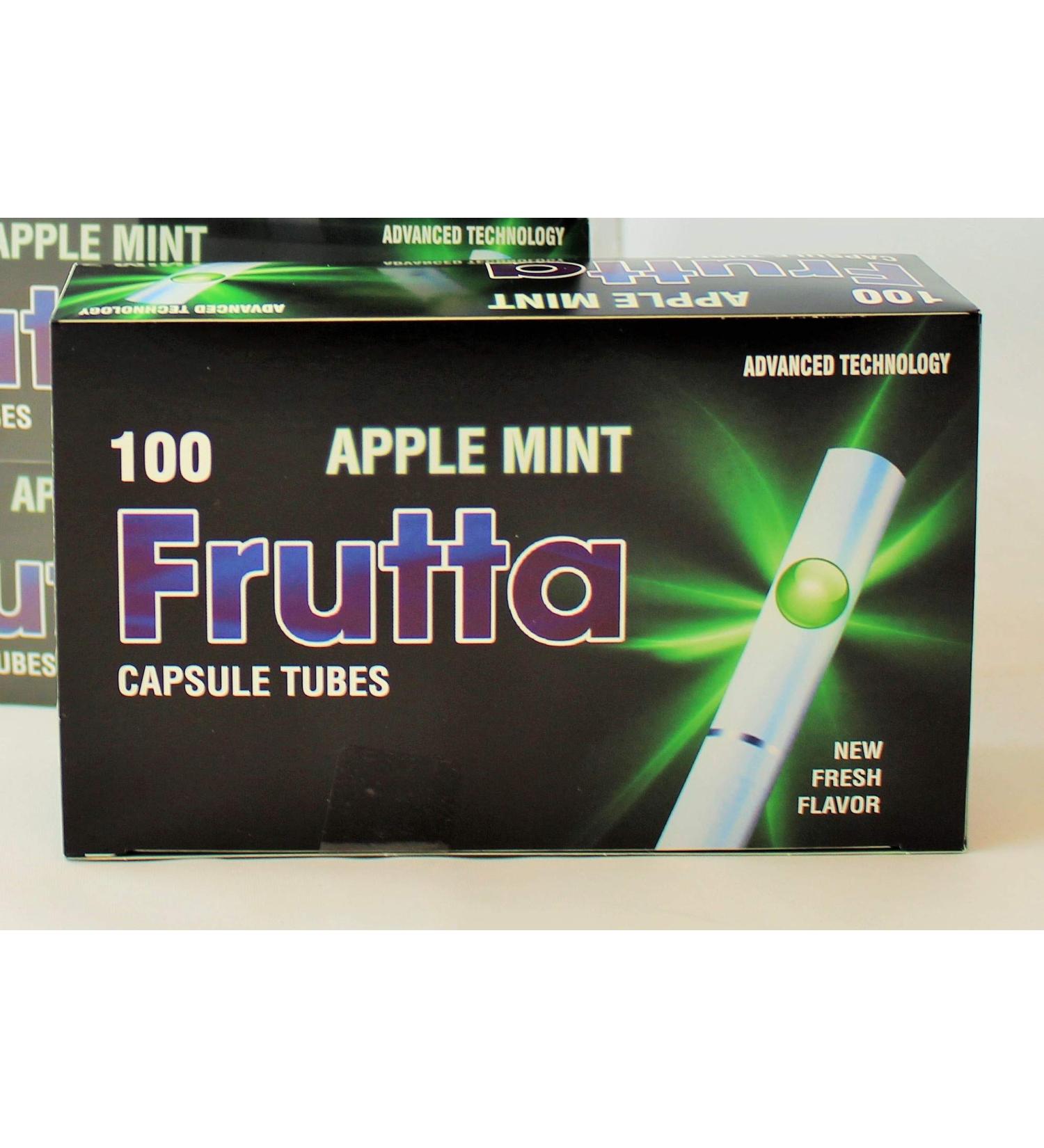 Frutta Pods with Click Apple Mint Capsule Tubes 5 Pack 5 x 100pcs