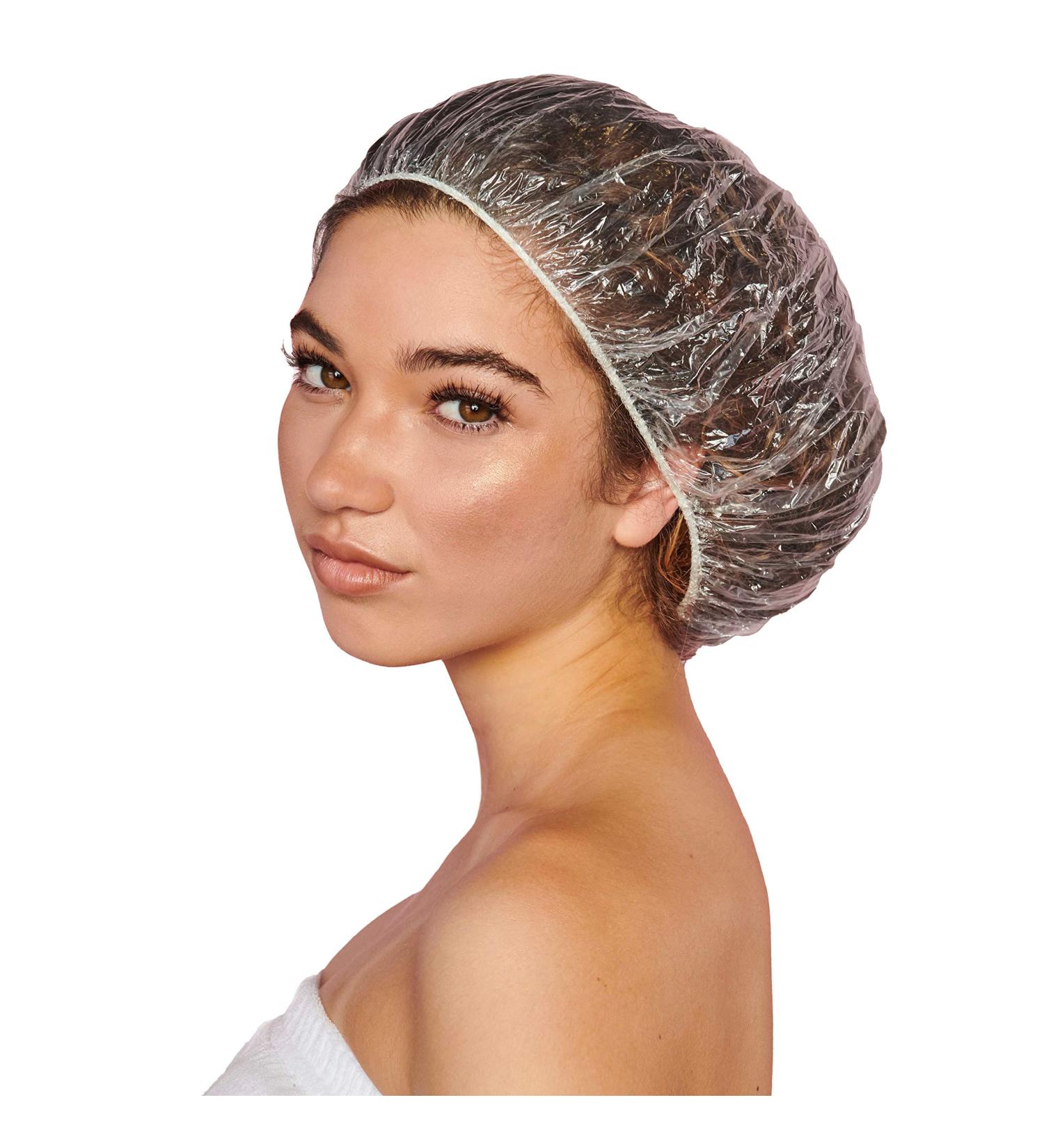 Colortrak Professional Bouffant Processing Caps - 100 Pack, 21 Inch Diameter, Clear Plastic - Ideal for Perms, Conditioners, Coloring - Single Use Shower Cap - Buy Online on GoSupps.com