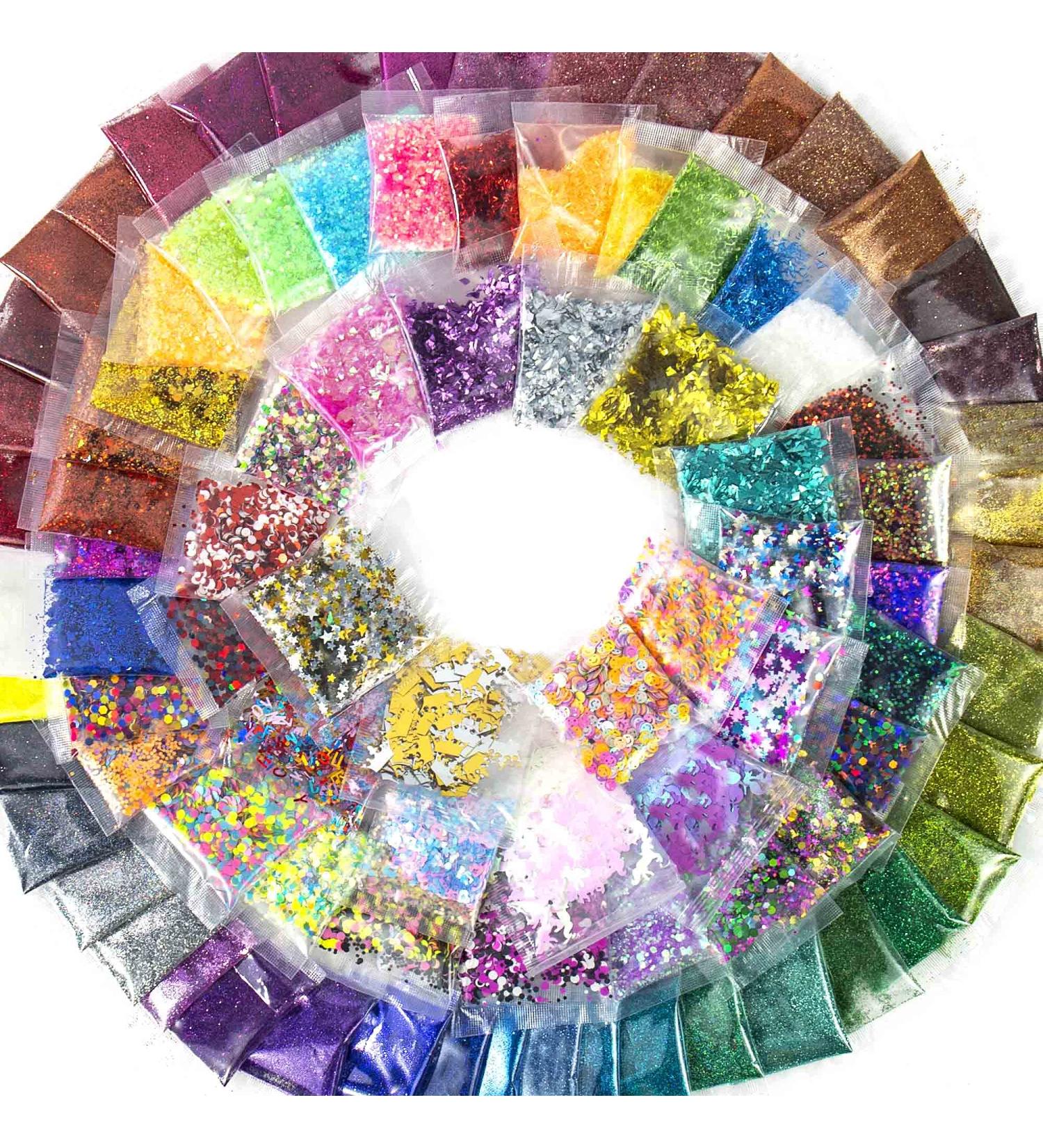 Horizon Group USA 90-Pack Glitter Set - Fine, Chunky, Neon Glitter in Various Shapes for Crafts, Slime, Epoxy, Tumblers - Body Glitter Included - Buy Online on GoSupps.com