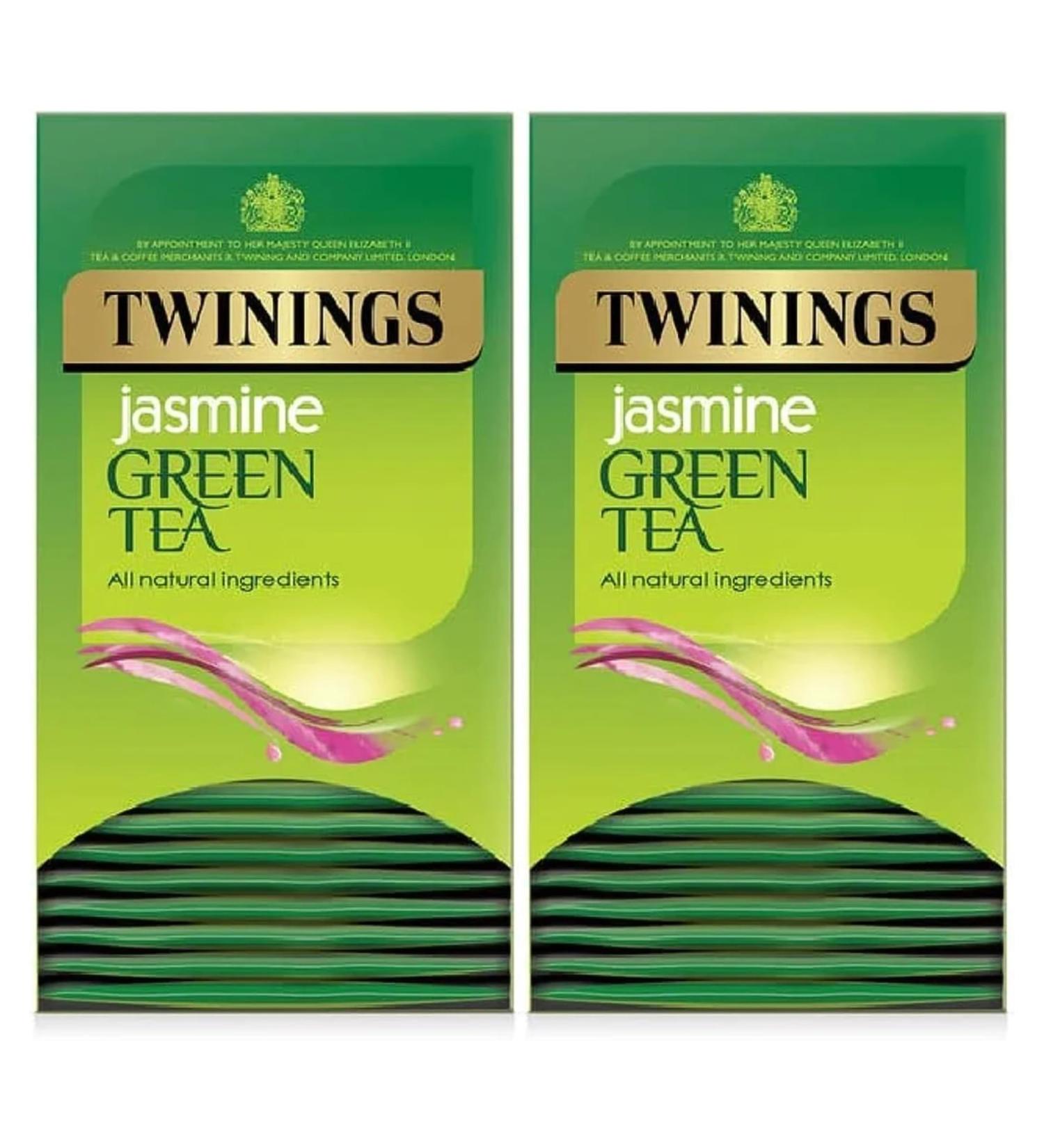 Twinings Jasmine Green Tea Envelope 20s (Pack of 2) - Fragrant Green Tea Bags for Soothing Moments - Buy Online on GoSupps.com