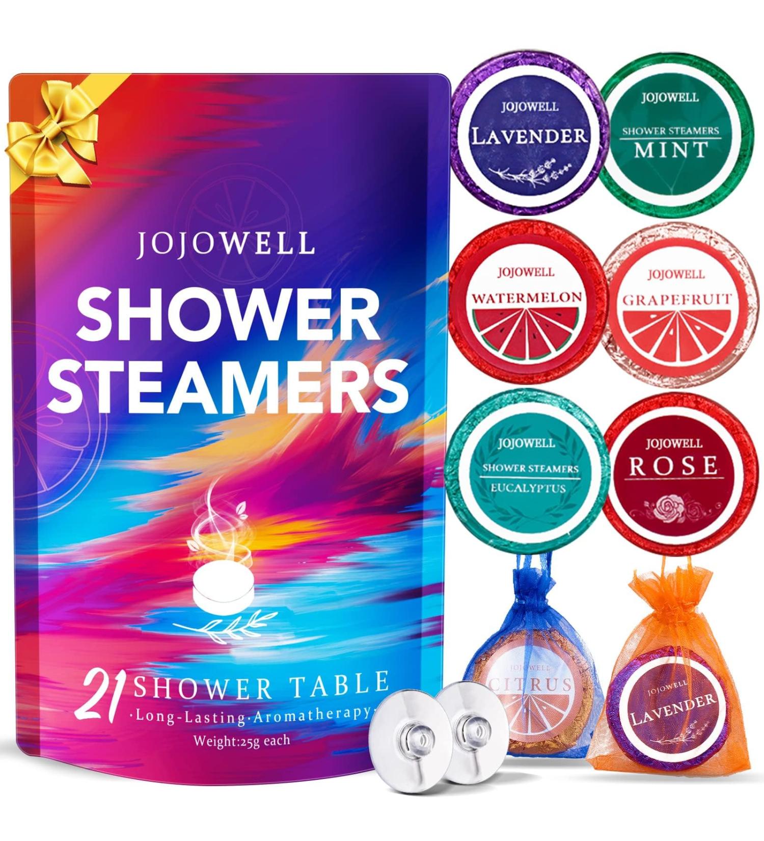 JoJowell Stocking Stuffers for Women - 21 Packs Shower Steamers with Essential Oils for Self Care Stress Relief Christmas Gifts for Women Birthday Gifts for Men Bloom Variety - Buy Online on GoSupps.com