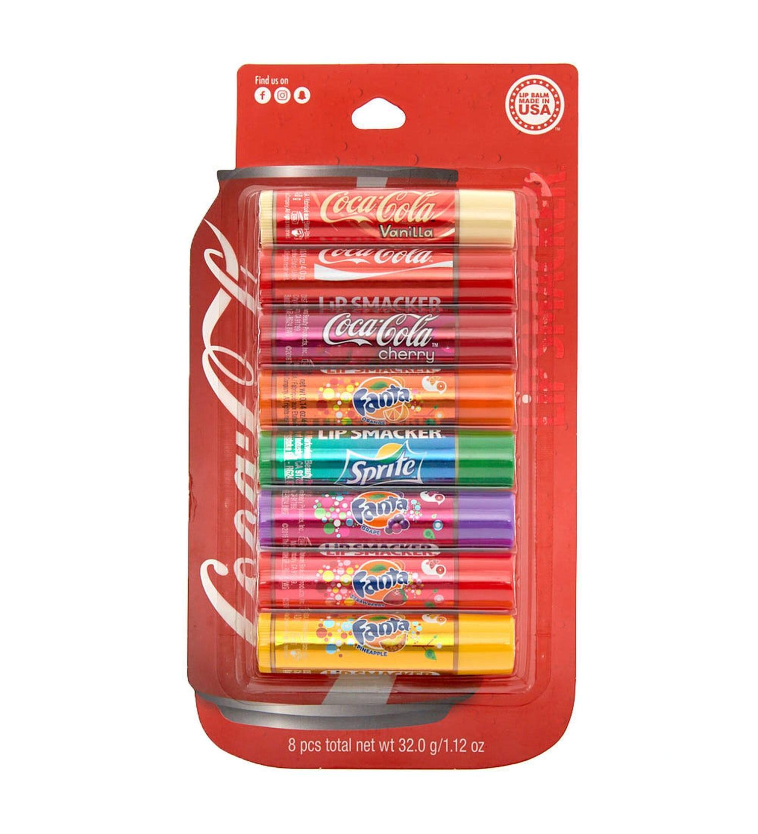 Claire's Claires Lip Smacker CocaCola Drinks Lip Balm Set 8 Pack