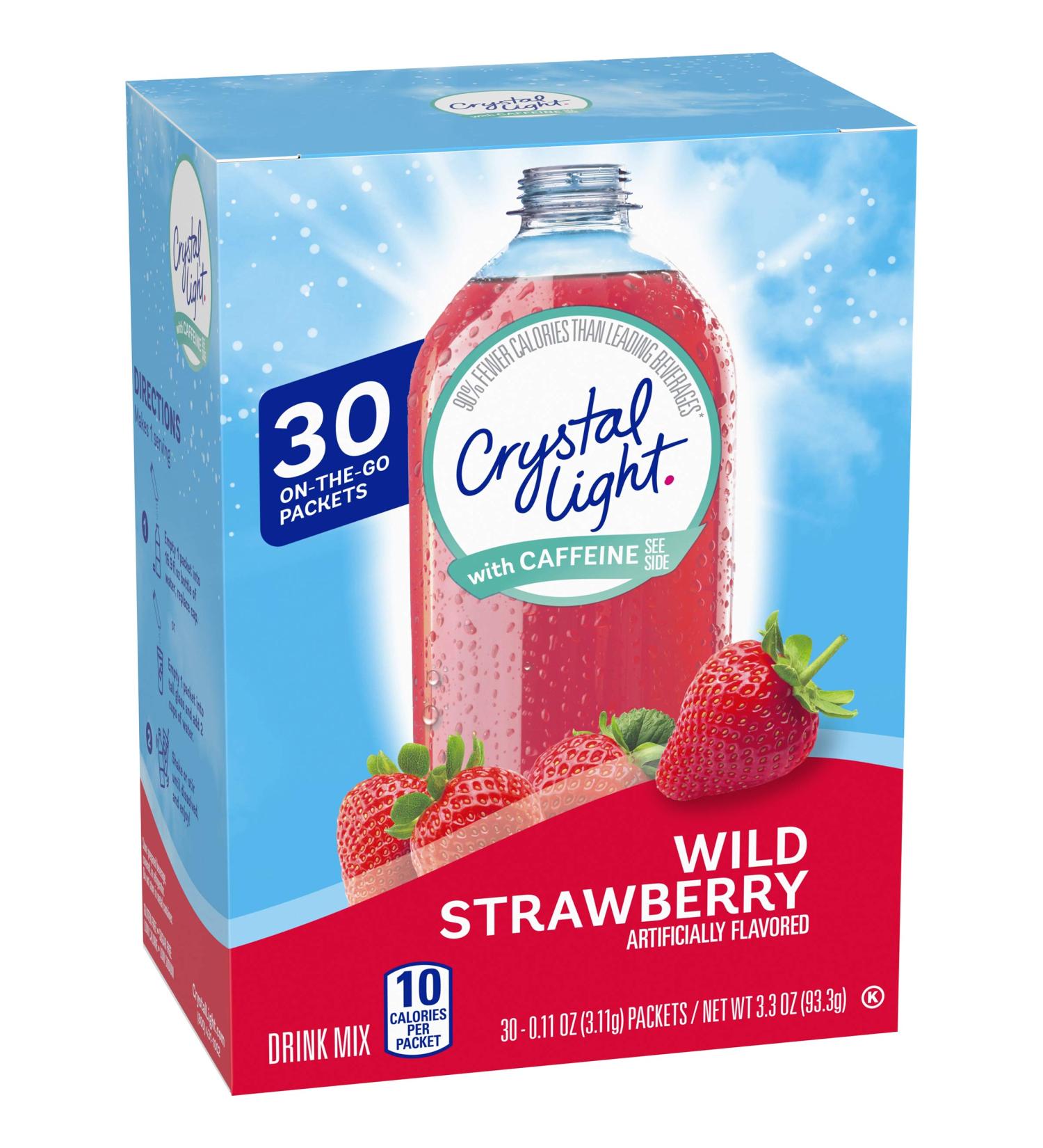 Crystal Light Wild Strawberry 30 Packets - 3.3 oz, Refreshing Drink Mix - Pack of 1 - Buy Online on GoSupps.com