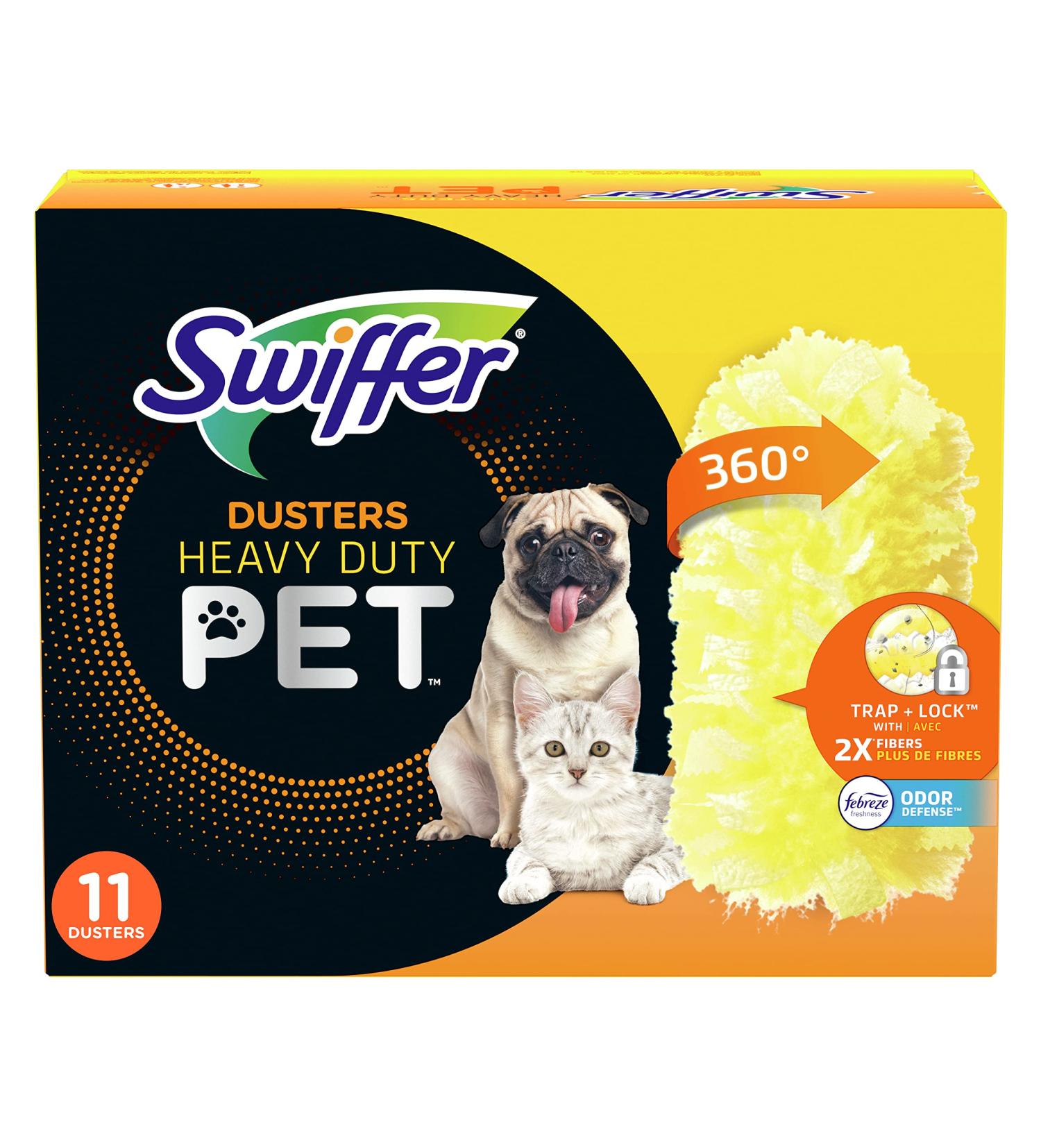Swiffer Pet Heavy Duty Dusters Refills - 11 Count | Multisurface 360 Dusters with Febreze Odor Defense - Buy Online on GoSupps.com