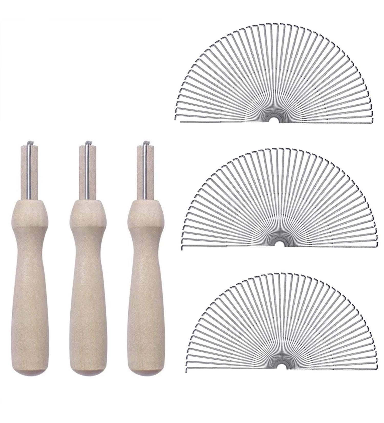 T.F GHG 96 Pieces Triangular Needle Felting Needles  36 Gauge 38 Gauge 40 Gauge  3 Wooden Handles  Wool Needle Felting Tool Kit  5MM Barb Spacing  3 Edges  3 Barbs Per Edge  Total 9 Barbs - Buy Online on GoSupps.com