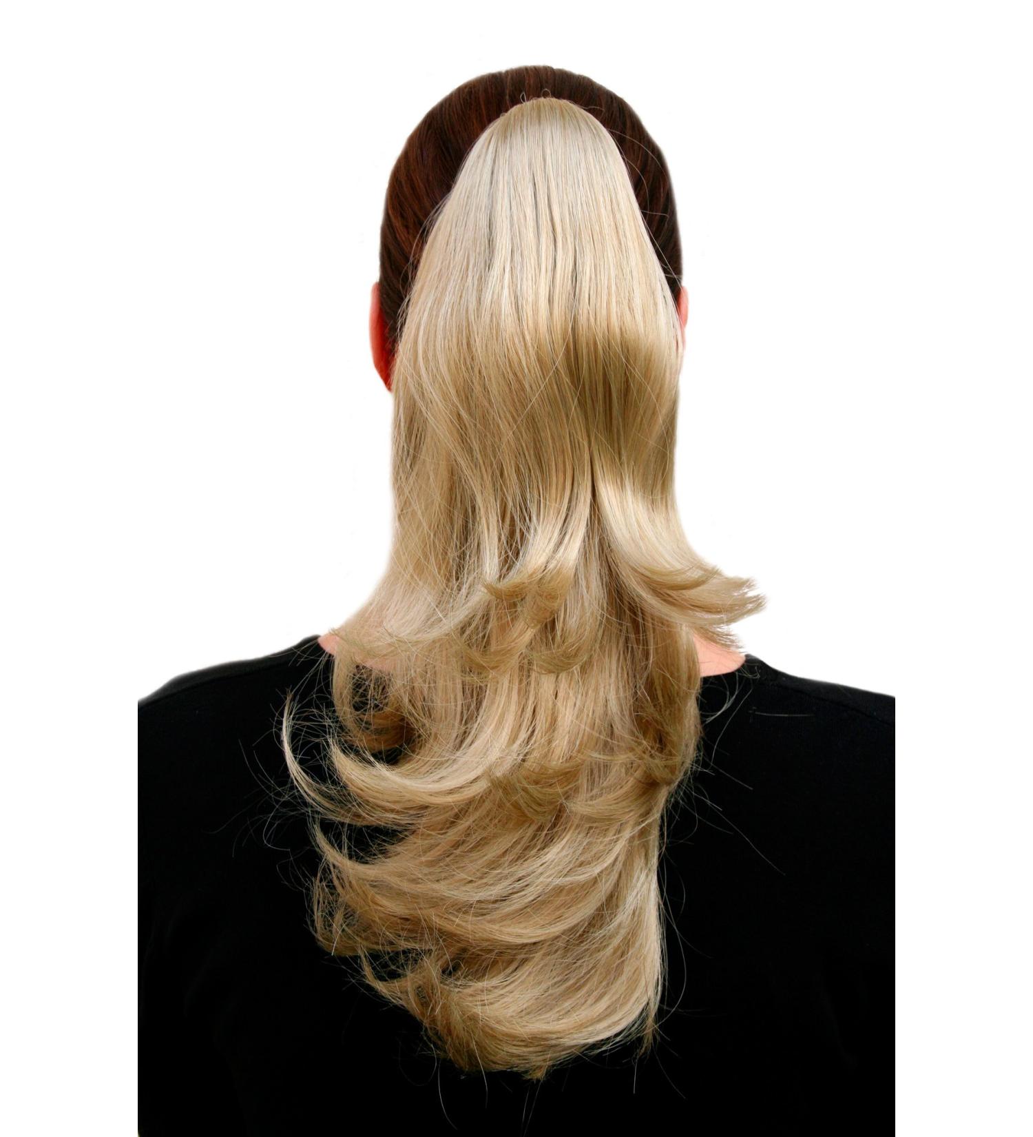 WIG ME UP - T400-24 Hairpiece PONYTAIL VOLUMINOUS wavy BLOND (shade 24) 40cm