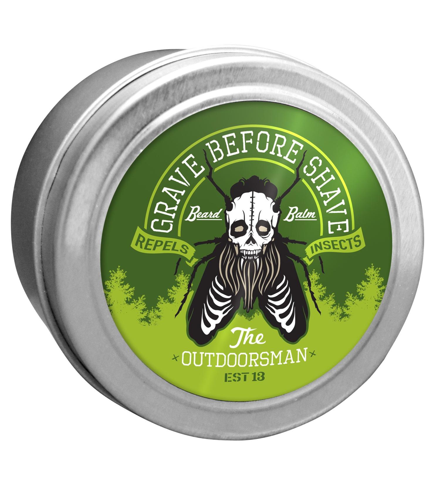 GRAVE BEFORE SHAVE Beard Balm"The Outdoorsman Blend" (2 oz. tin)