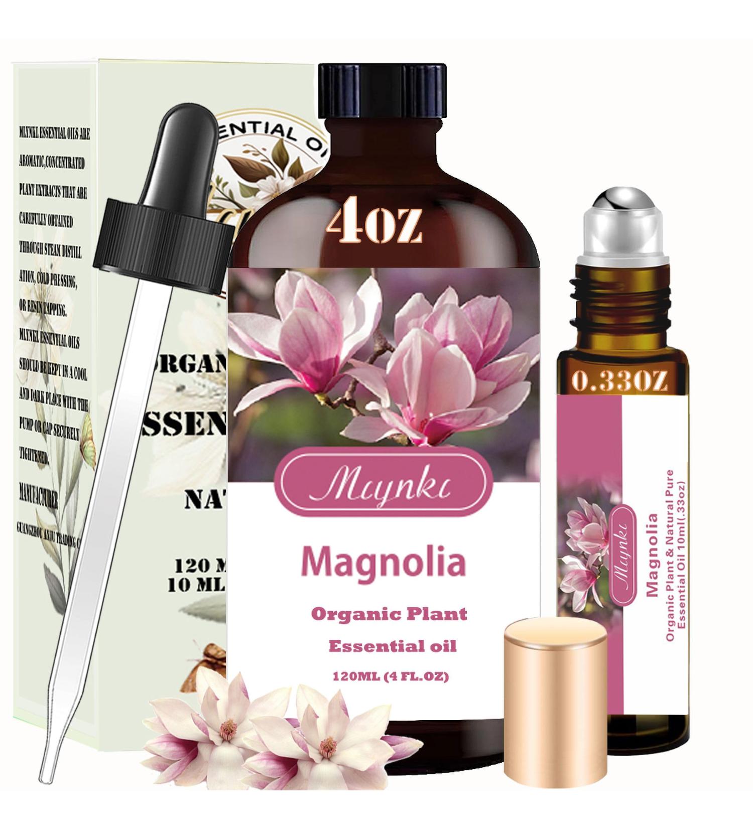 Buy Magnolia Essential Oil Set - 4 Fl Oz & 10ML Roll On | Pure Home Fragrance Aromatherapy DIY Soap & Candle Making - International Shipping Available - Buy Online on GoSupps.com