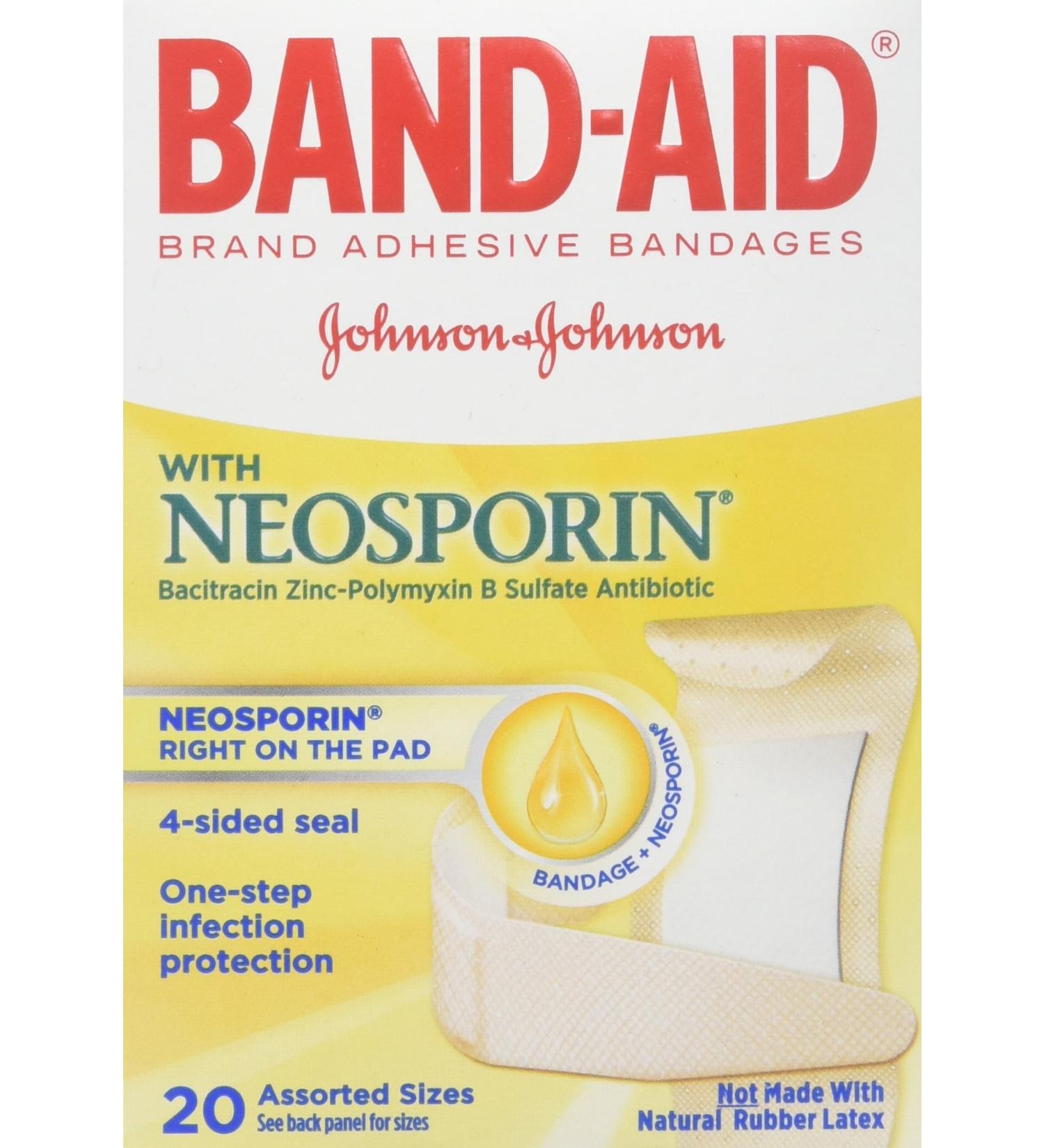 BAND-AID with Neosporin Bandages Assorted Sizes 20 Each (Pack of 2) - 40 Count Total - Buy Online on GoSupps.com