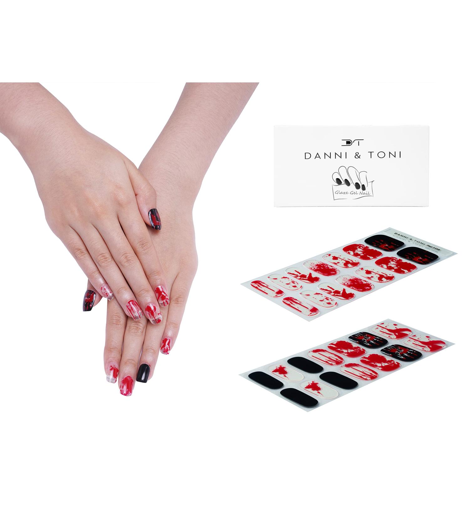 DANNI & TONI 28 Stickers Semi Cured Nail Wraps - Crime Scene Gel Nail Polish Strips - Buy Online on GoSupps.com