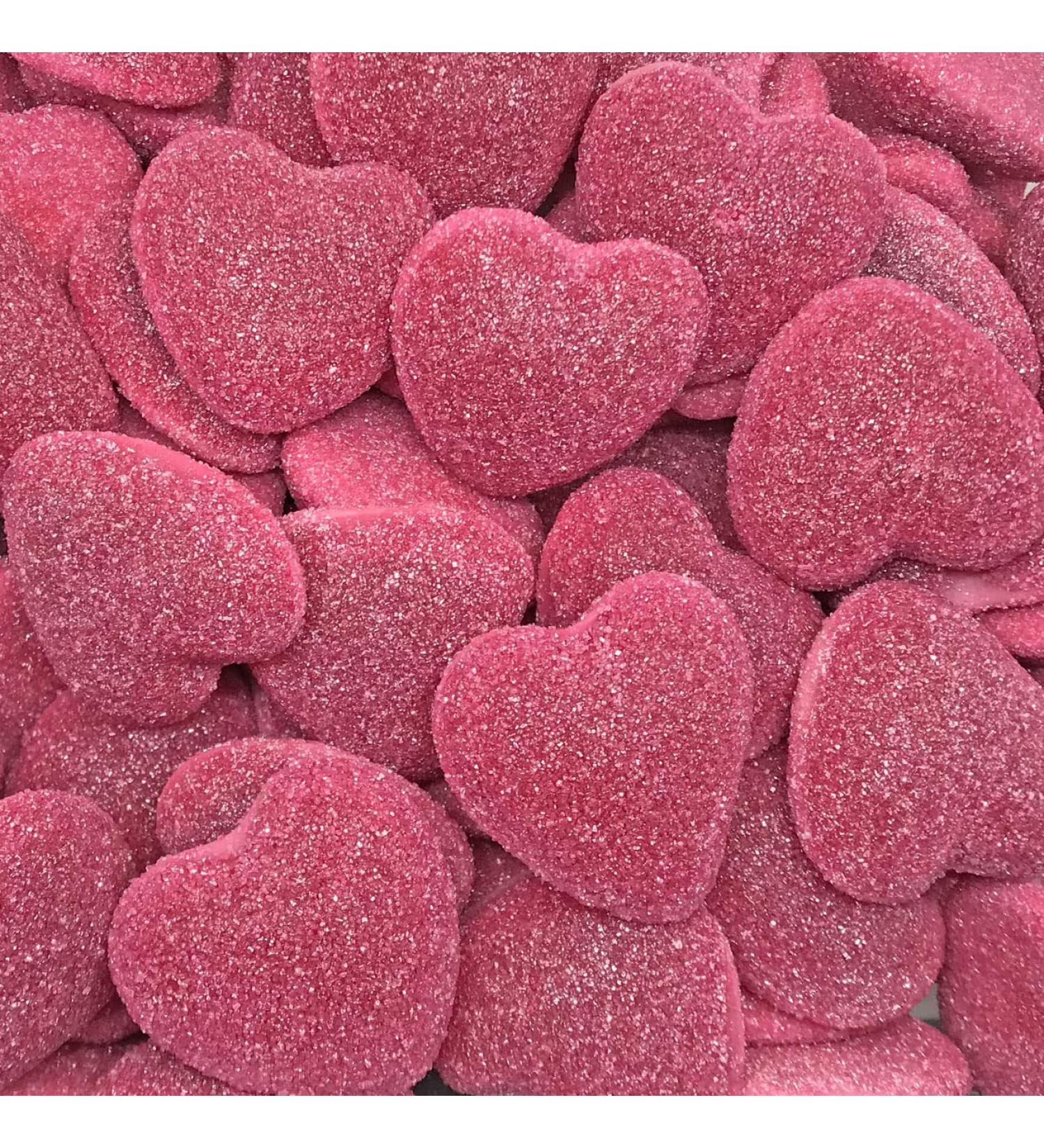 Red Sugar Coated Filled Jelly Hearts - 1KG Bag - Valentines Heart Shaped Sweets - Cake Decorating - Gluten Free - Buy Online on GoSupps.com