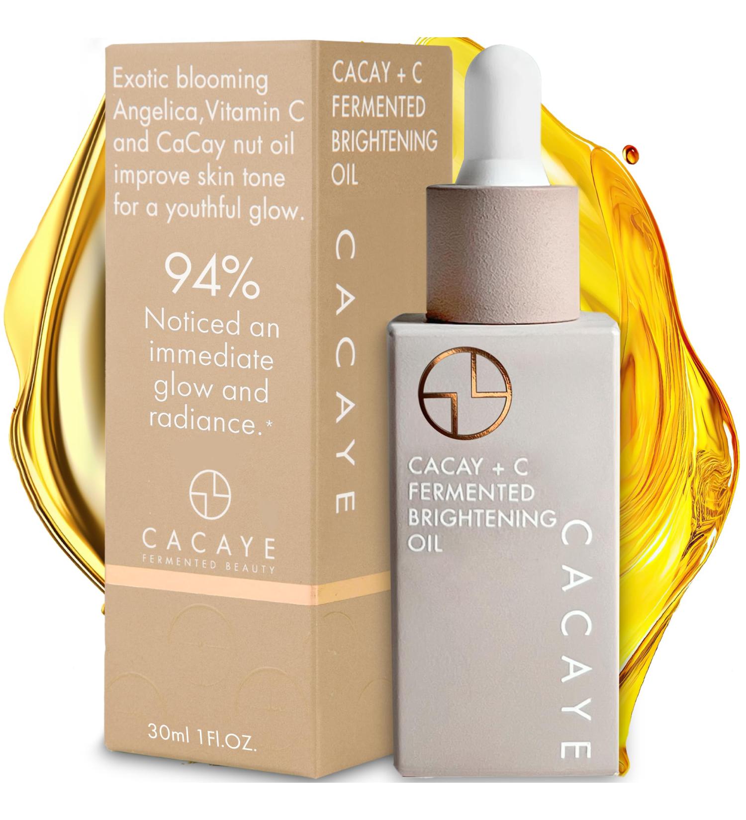 CACAYE Vitamin C Oil for Face - Gentle Brightening Hydrating Anti-Aging Facial Oil Moisturizer for All Skin Types - 1 Fl Oz - Buy Online on GoSupps.com