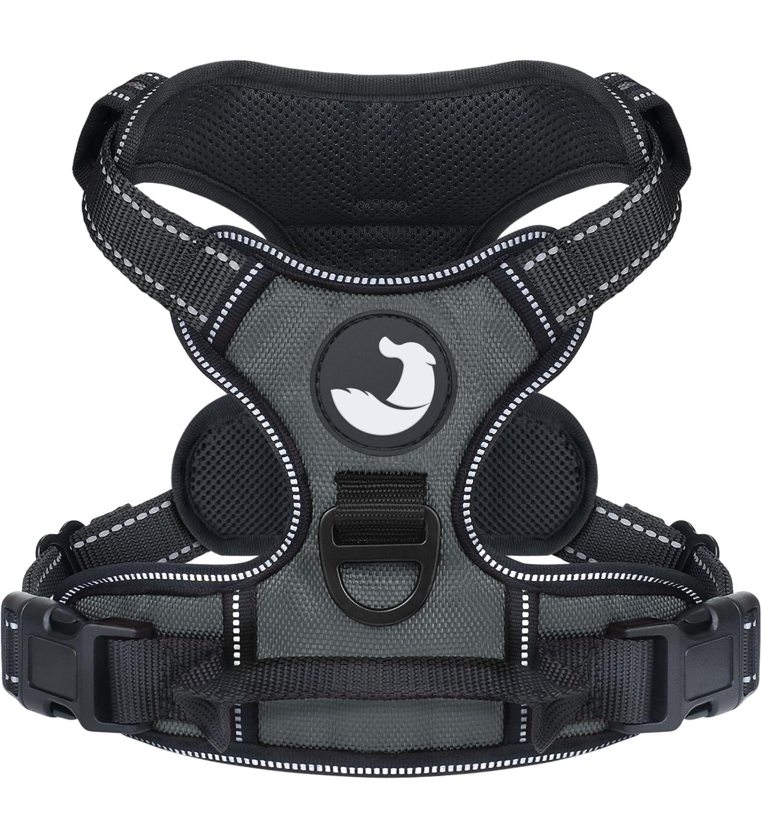 Joytale Large Dog Harness - Reflective Soft Padded Adjustable Breast Harness for Safe Control - Breathable & Comfortable - Gray (1 Pack) - Buy Online on GoSupps.com