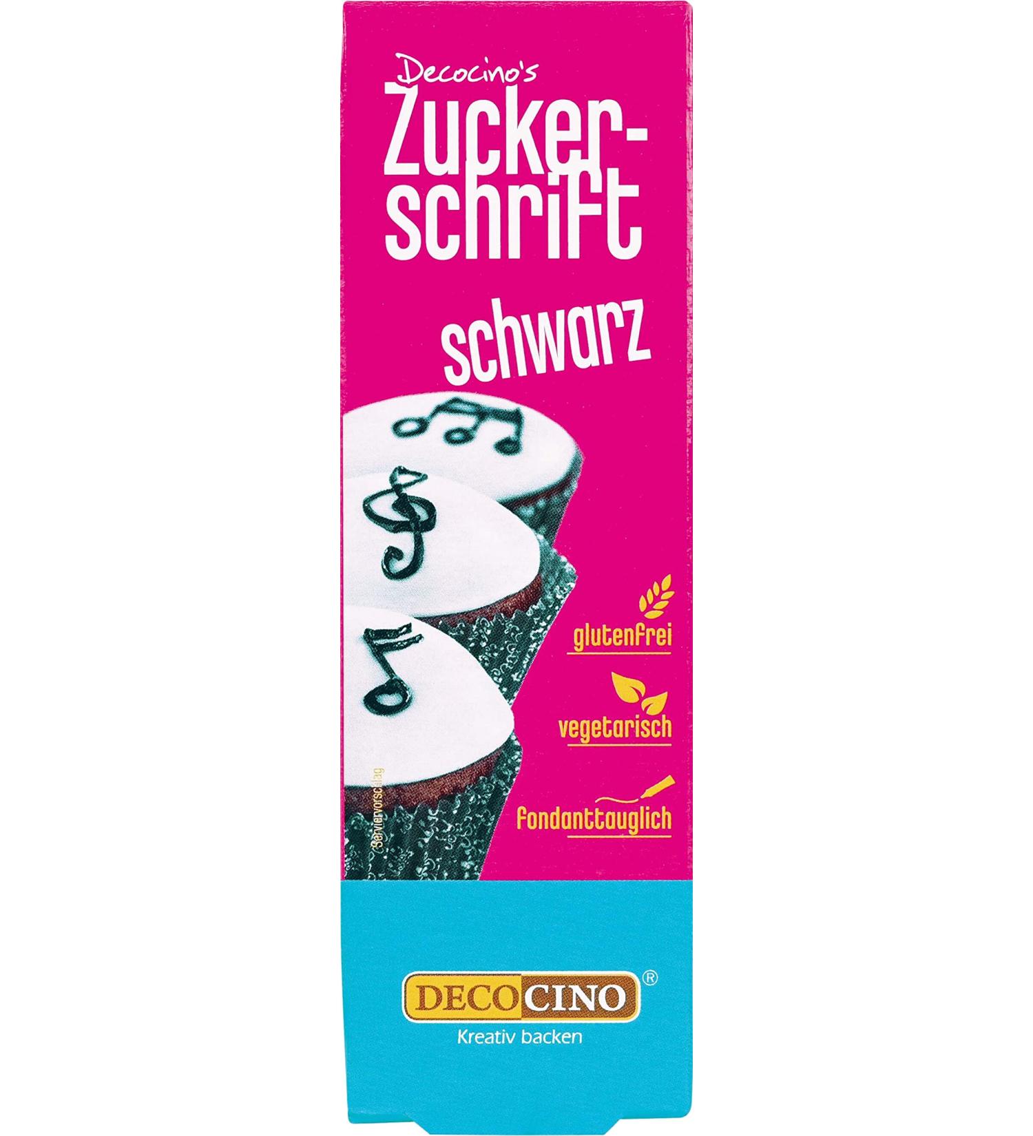 Decocino Black Sugar Script Food Color Tube - Perfect for Labeling Fondant Glazes & Cake Decorations - International Shipping Available - Buy Online on GoSupps.com