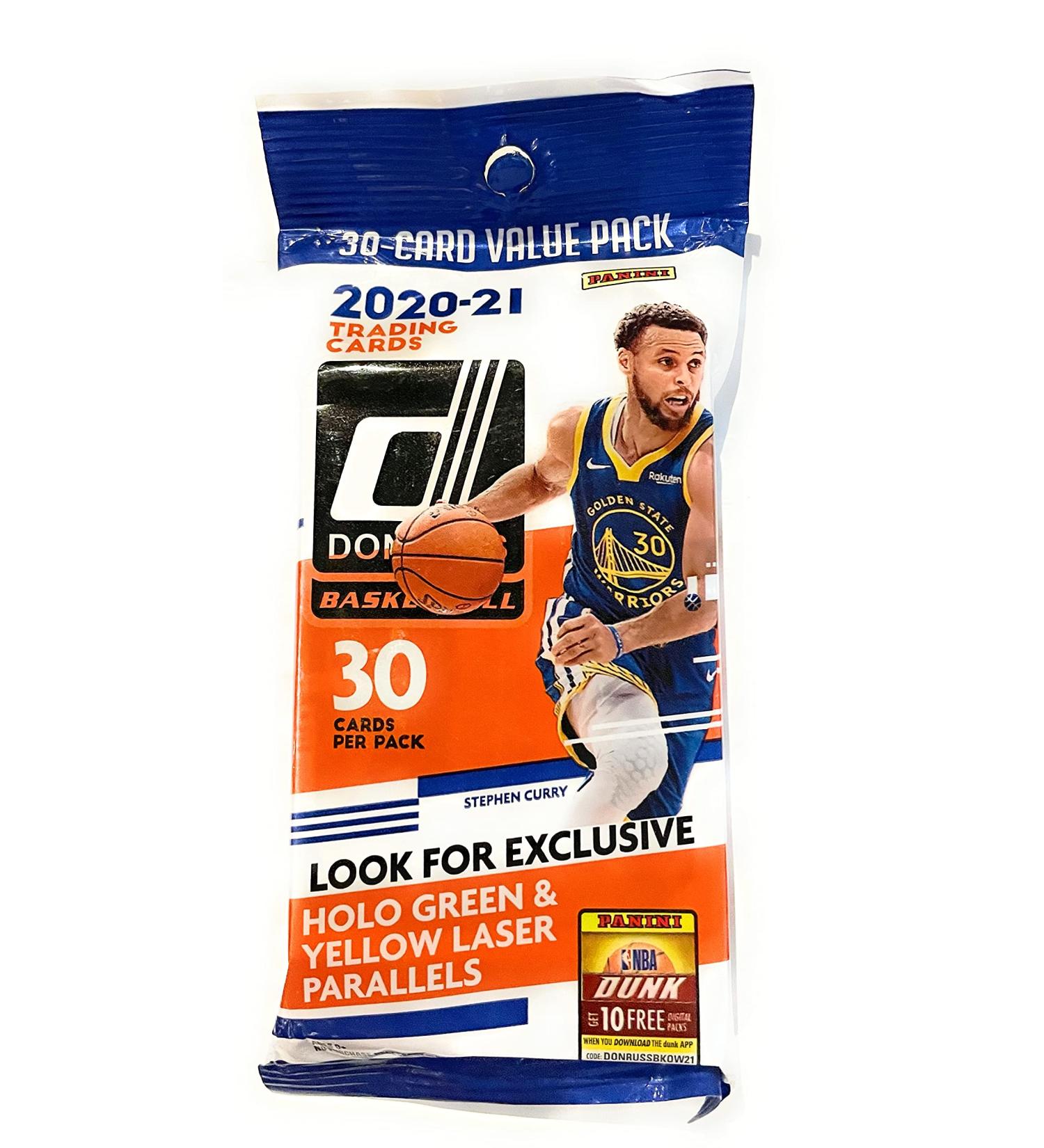 2020-21 Panini NBA Donruss Basketball Cello Pack - 1 Pack of 30 Cards