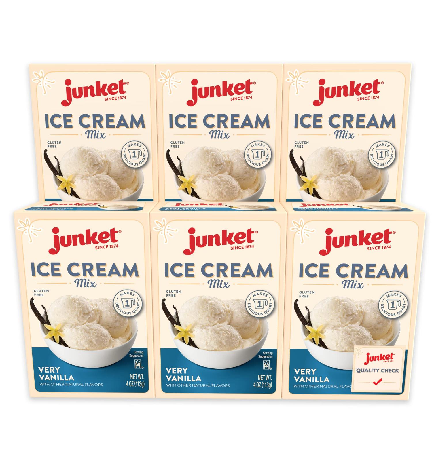 Junket Very Vanilla Ice Cream Mix - 4 oz (Pack of 6) - Buy Online on GoSupps.com