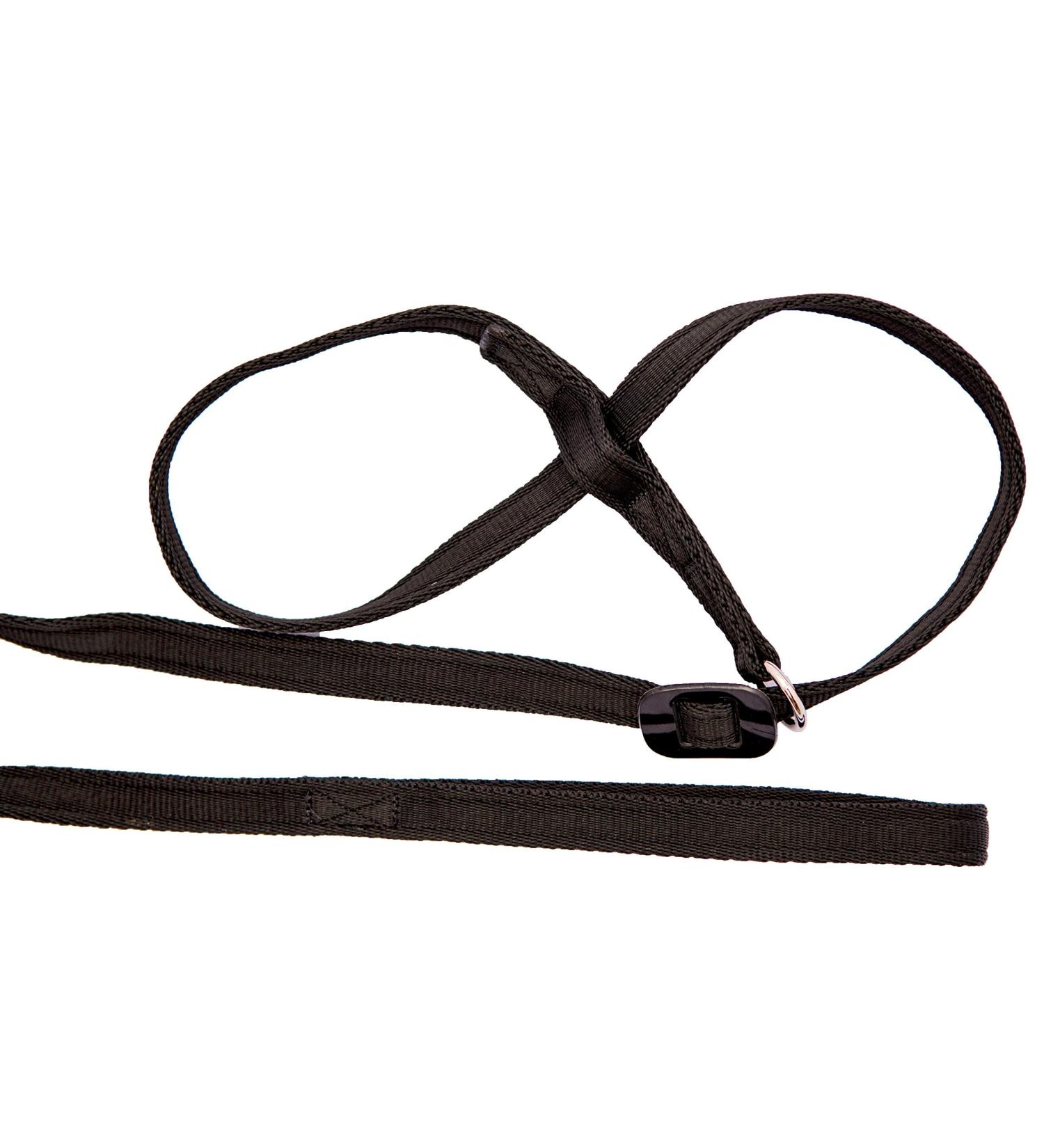 Gencon All in one Headcollar Lead Not Clip To Anti Stop Pull Soft Fits All Dog (Black Left Handed)