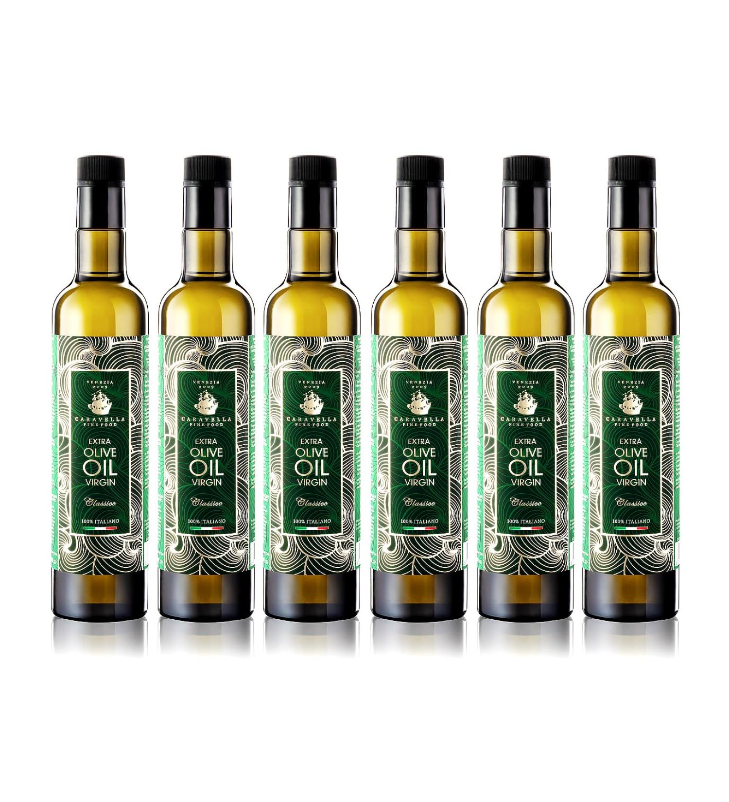  CARAVELLA FINE FOOD Pack of 6 Caravella Classico Extra Virgin Olive Oil 250ml - 100% Italian - Exclusive Gourmet Collection - Cold Extracted - New Fresh Harvest Olive Oil Campaign - Buy Online on GoSupps.com