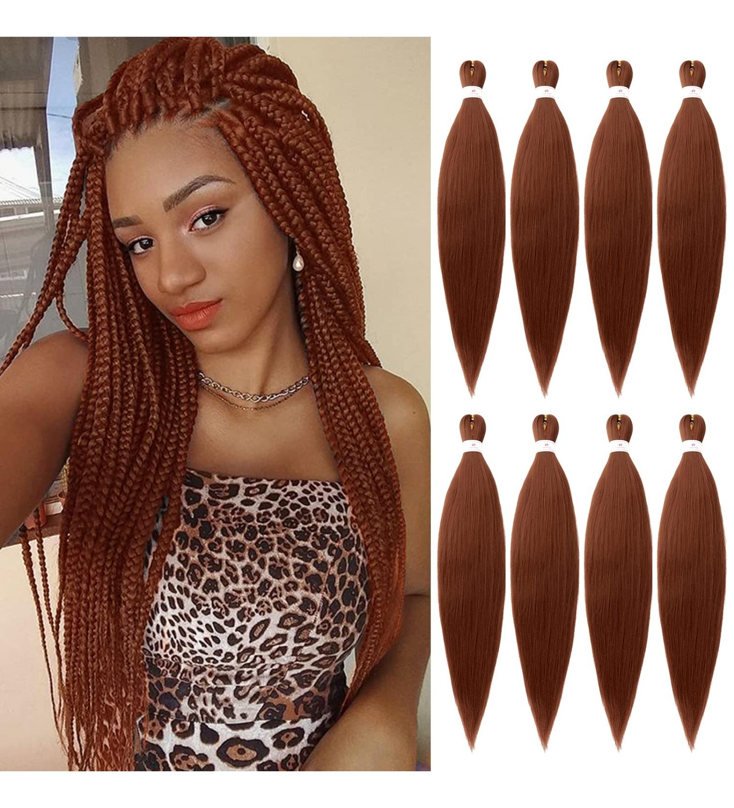 Beyond Beauty 8 Packs Black Pre Stretched Braiding Hair Synthetic Yaki EZ Braiding Coi Leray Braids Knotless Braiding Hair Extensions Pre Stretched Hot Water Setting Crochet Braids 26Inch(#350) 8Packs-26Inch #350 - Buy Online on GoSupps.com