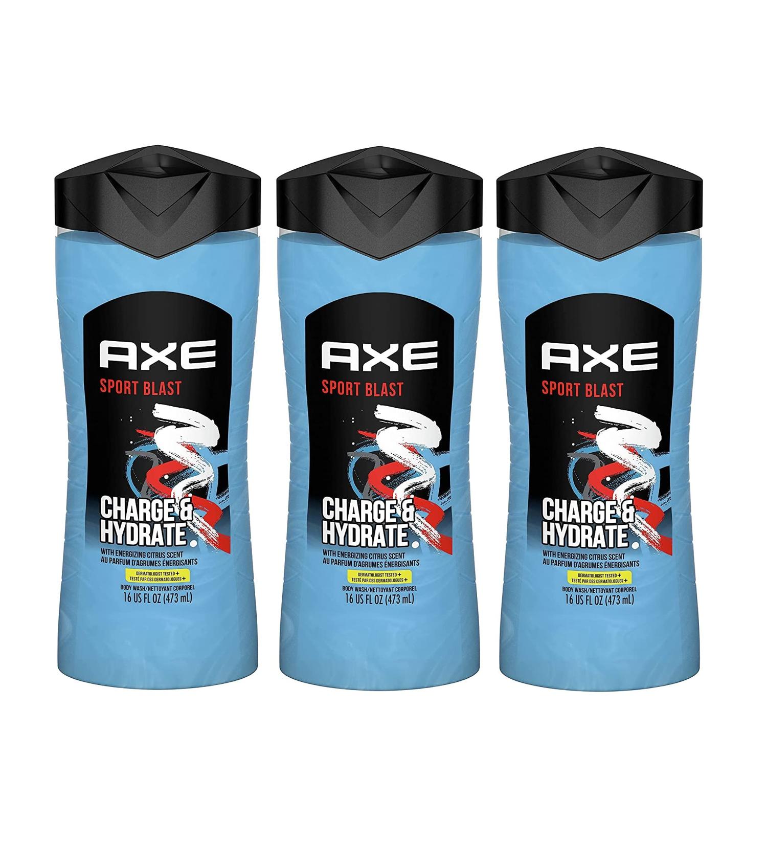 AXE 2in1 Shower Gel and Shampoo Sports Blast 16oz - 48 Count (Pack of 3) | Buy Now! - Buy Online on GoSupps.com