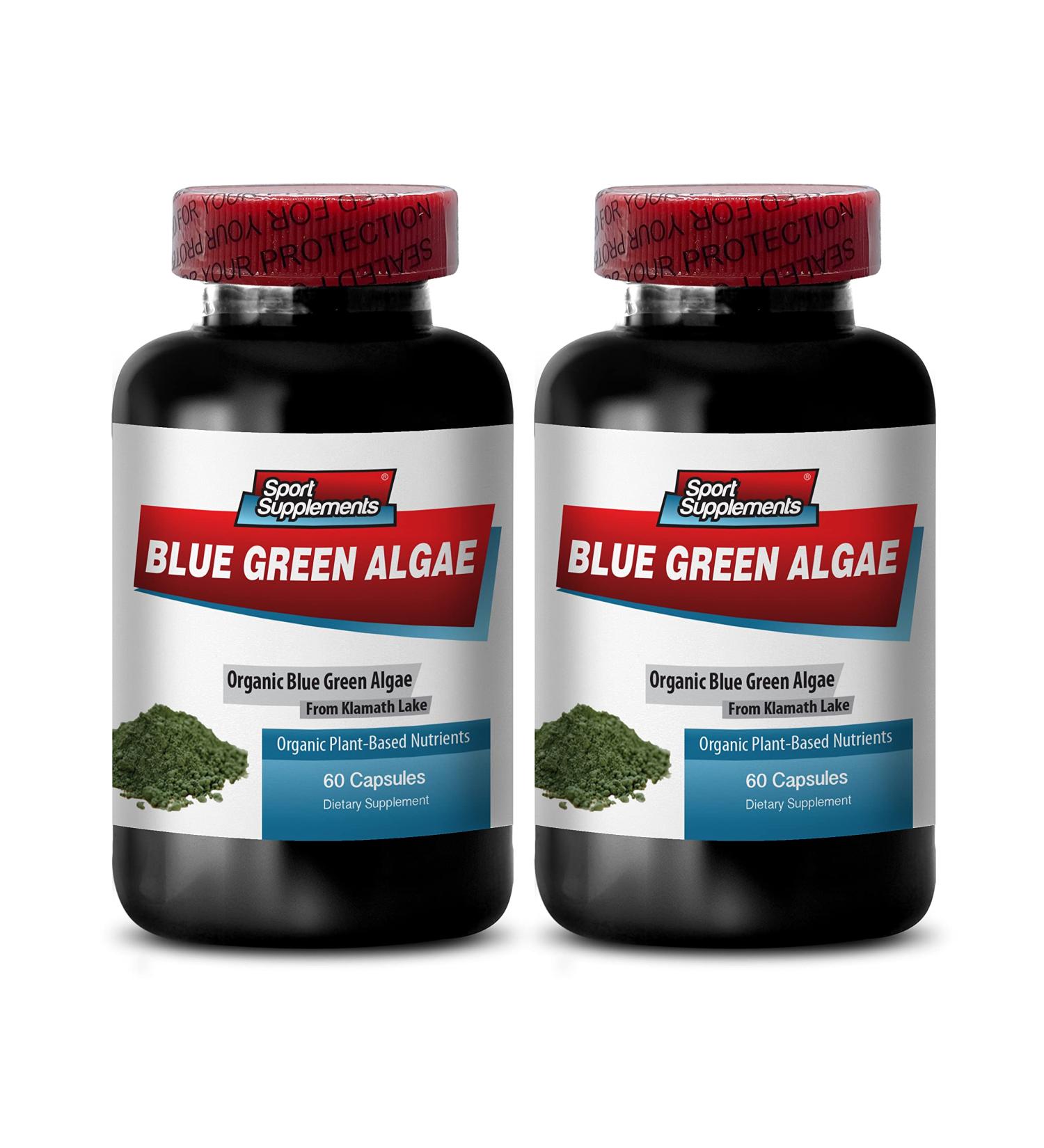 Pure Green Superfood from Klamath Lake to Promote Healthier and Younger Looking Skin - Blue Green Algae 500mg Blue Green Algae Capsules Blue Green spirulina spirulina chlorella - 2B 120 Cap - Buy Online on GoSupps.com